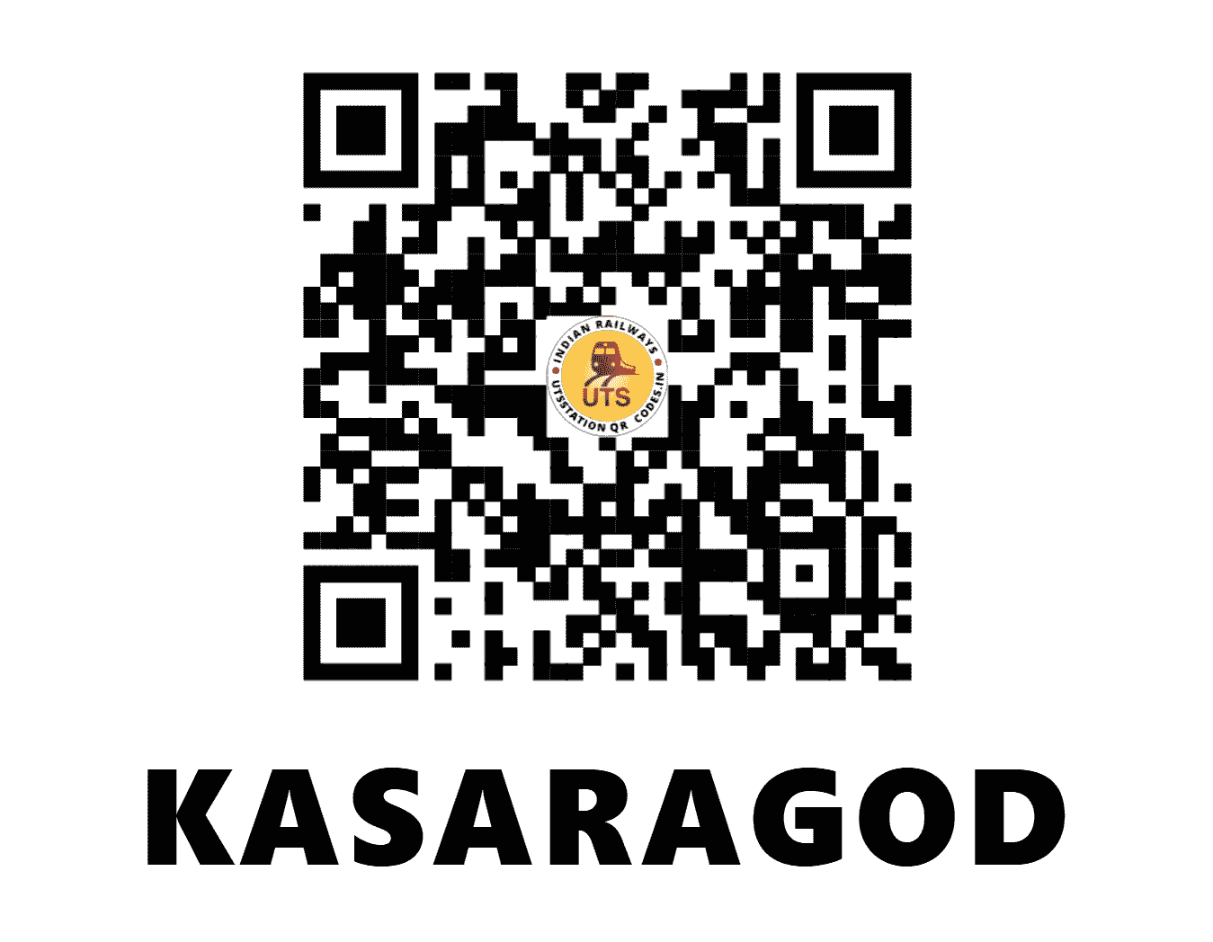 UTS QR Code for KASARAGOD - KGQ (SR - KERALA)