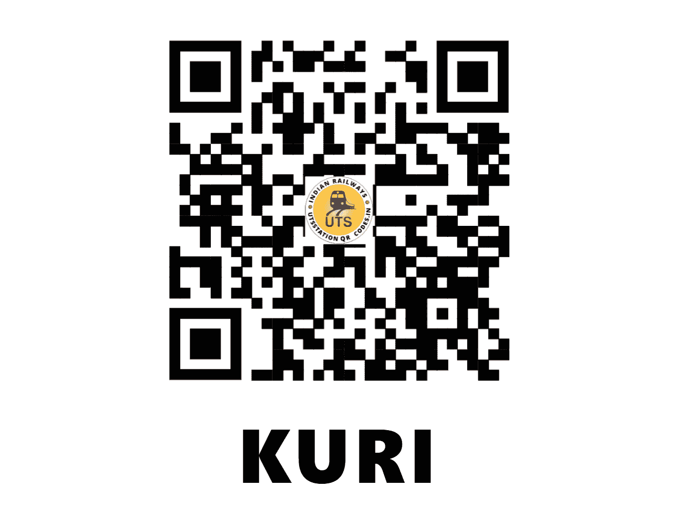 UTS QR Code for KURI - KIF (SR - KERALA)