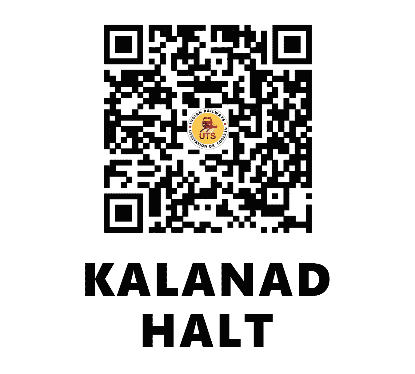 UTS QR Code for KALANAD HALT - KLAD (SR - KERALA)