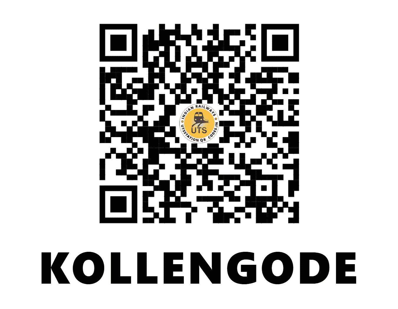 UTS QR Code for KOLLENGODE - KLGD (SR - KERALA)