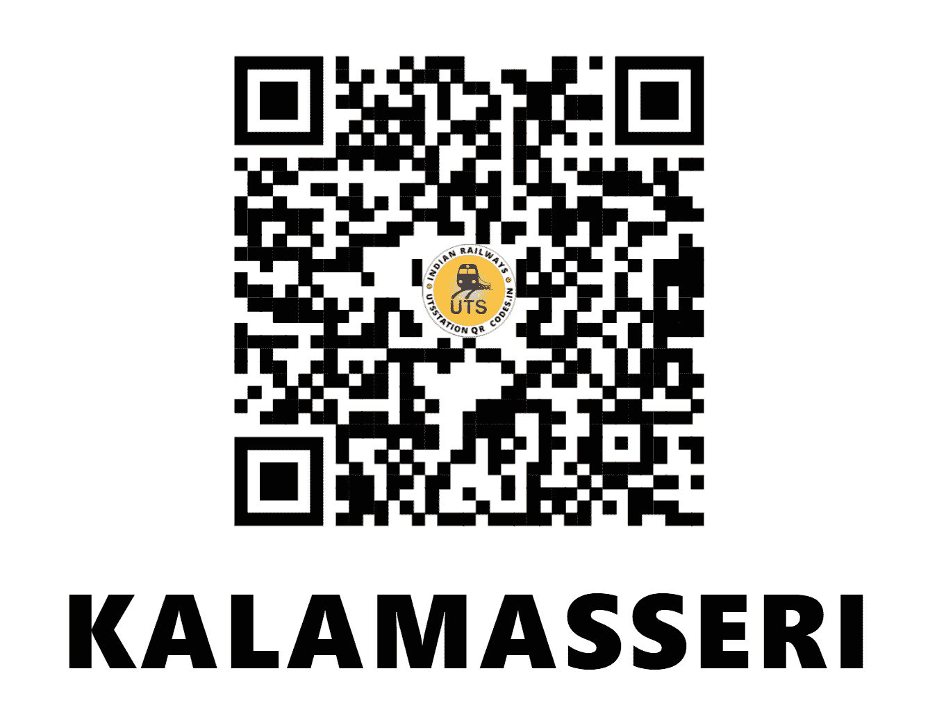 UTS QR Code for KALAMASSERI - KLMR (SR - KERALA)