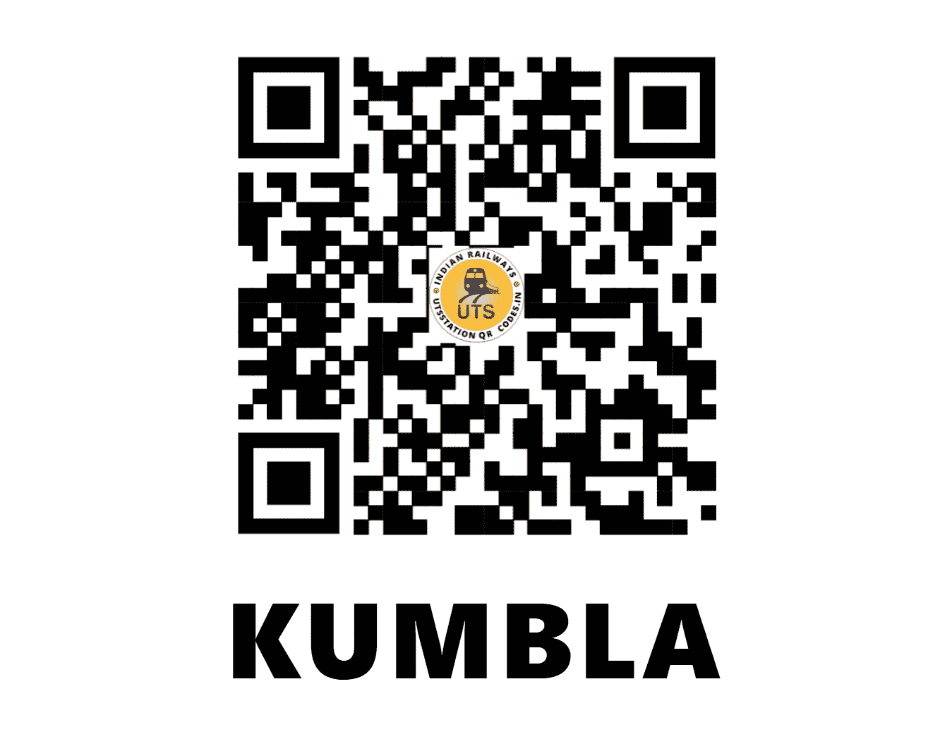 UTS QR Code for KUMBLA - KMQ (SR - KERALA)