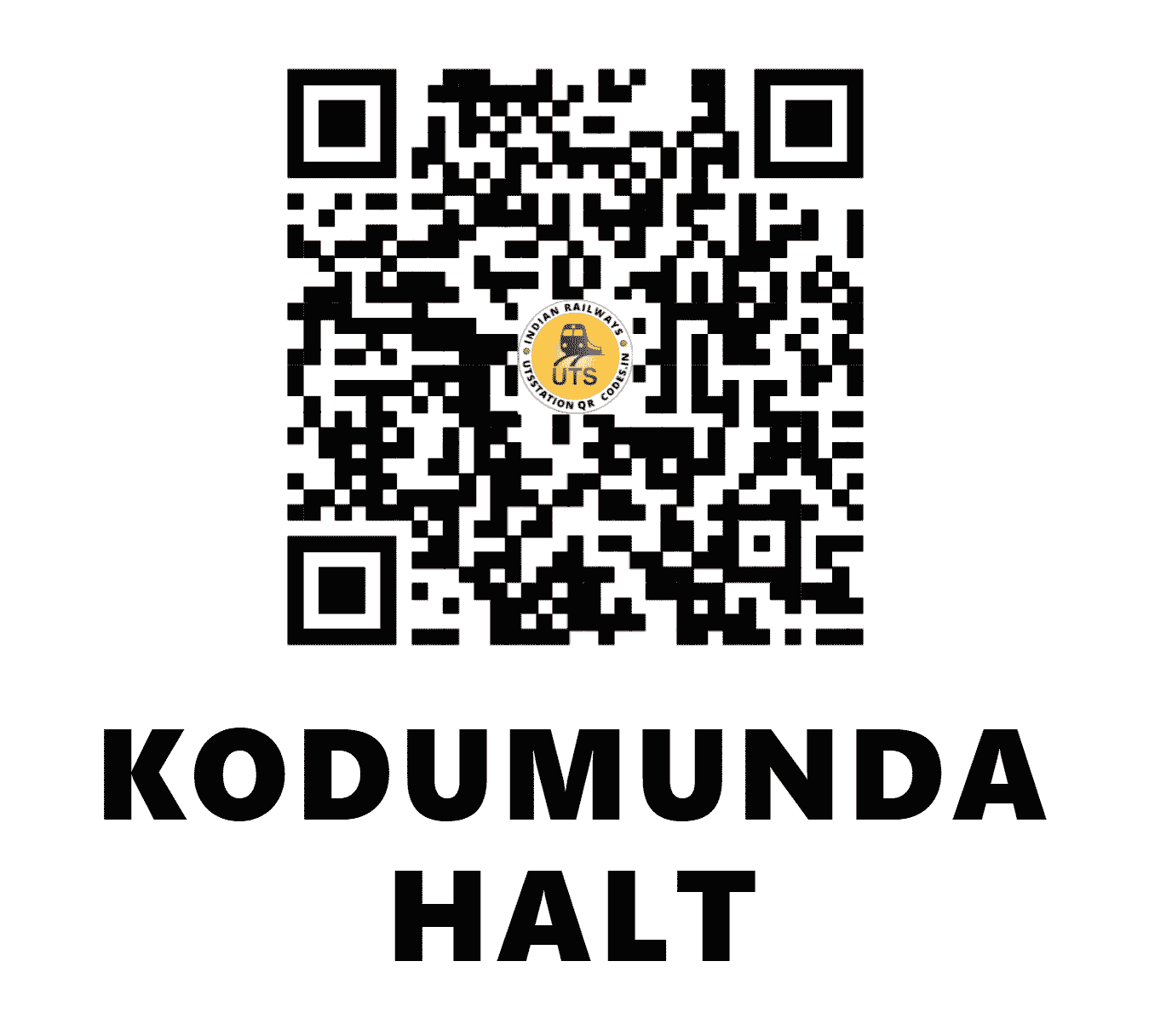 UTS QR Code for KODUMUNDA HALT - KODN (SR - KERALA)