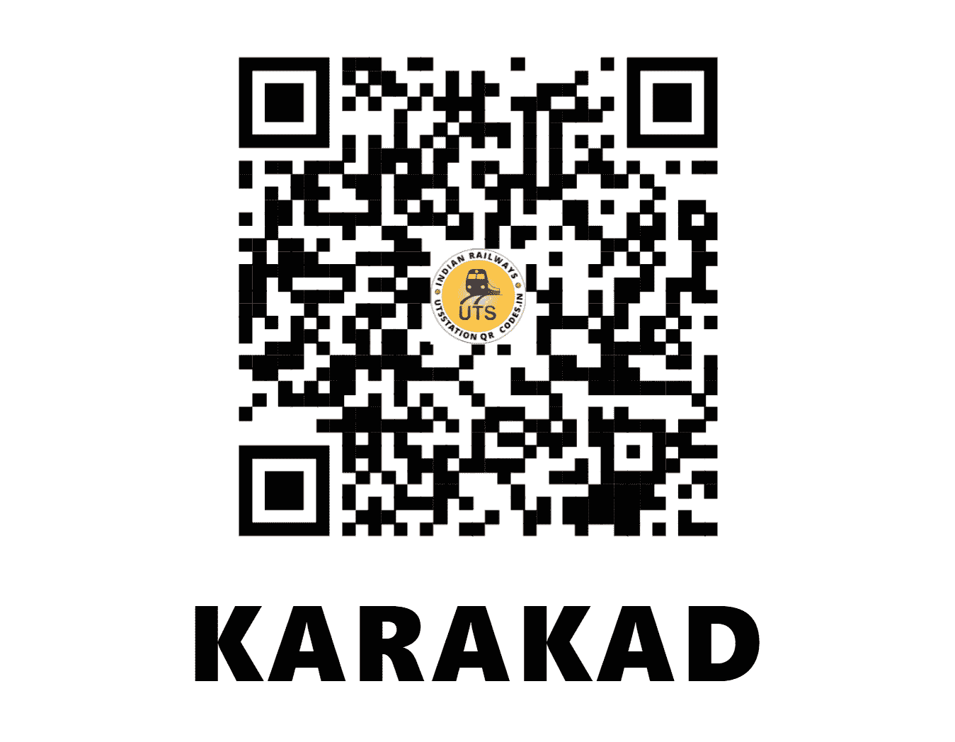 UTS QR Code for KARAKAD - KRKD (SR - KERALA)