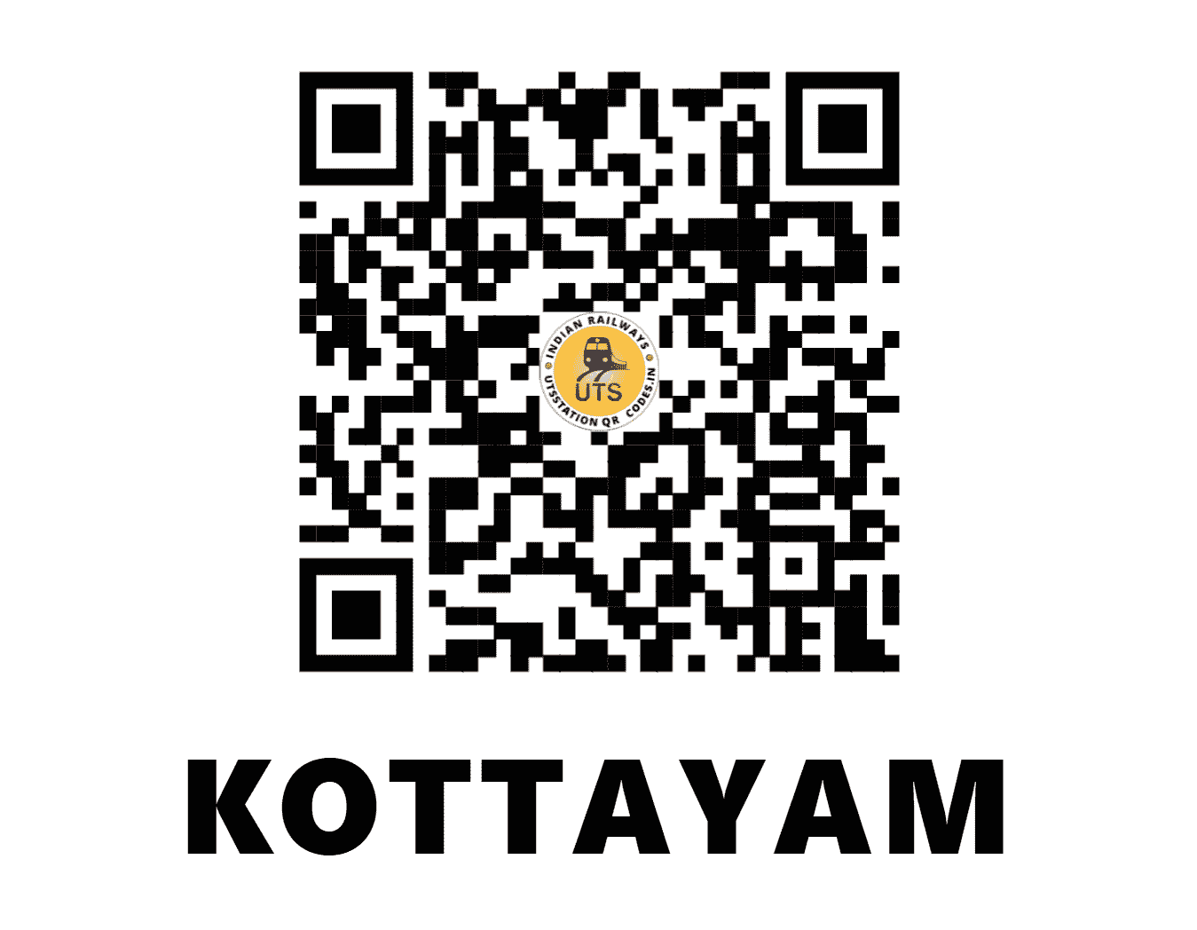 UTS QR Code for KOTTAYAM - KTYM (SR - KERALA)