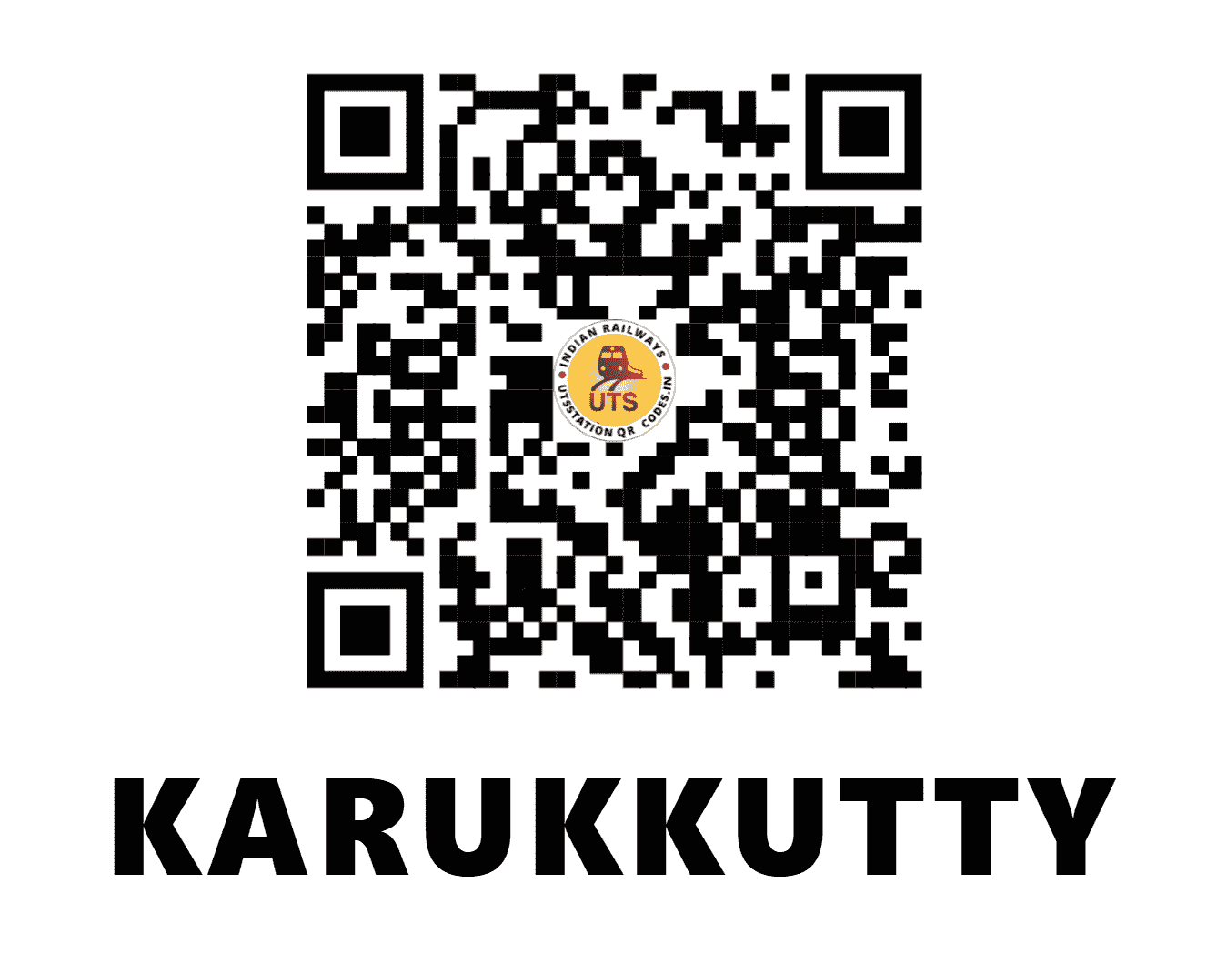 UTS QR Code for KARUKKUTTY - KUC (SR - KERALA)