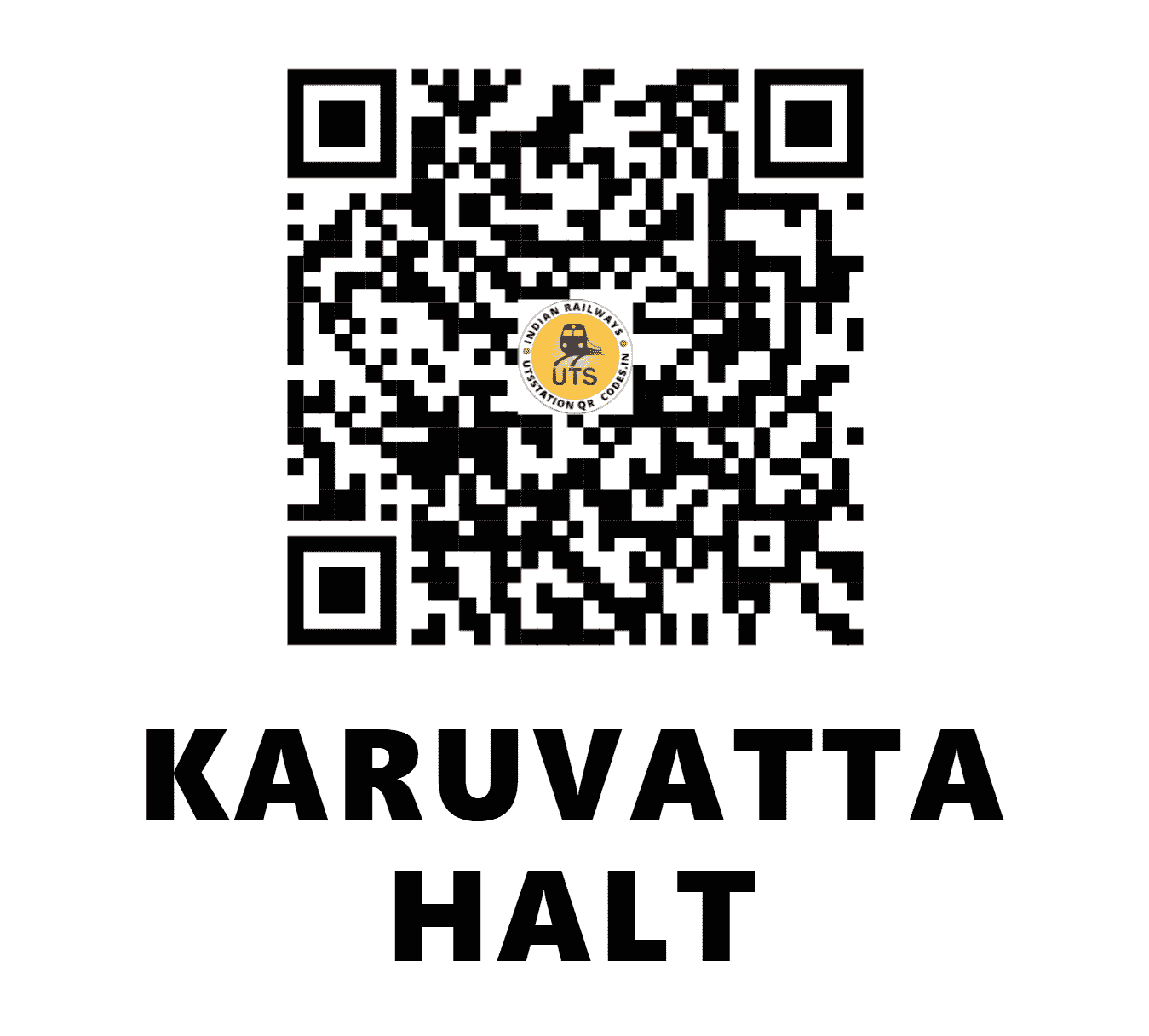 UTS QR Code for KARUVATTA HALT - KVTA (SR - KERALA)