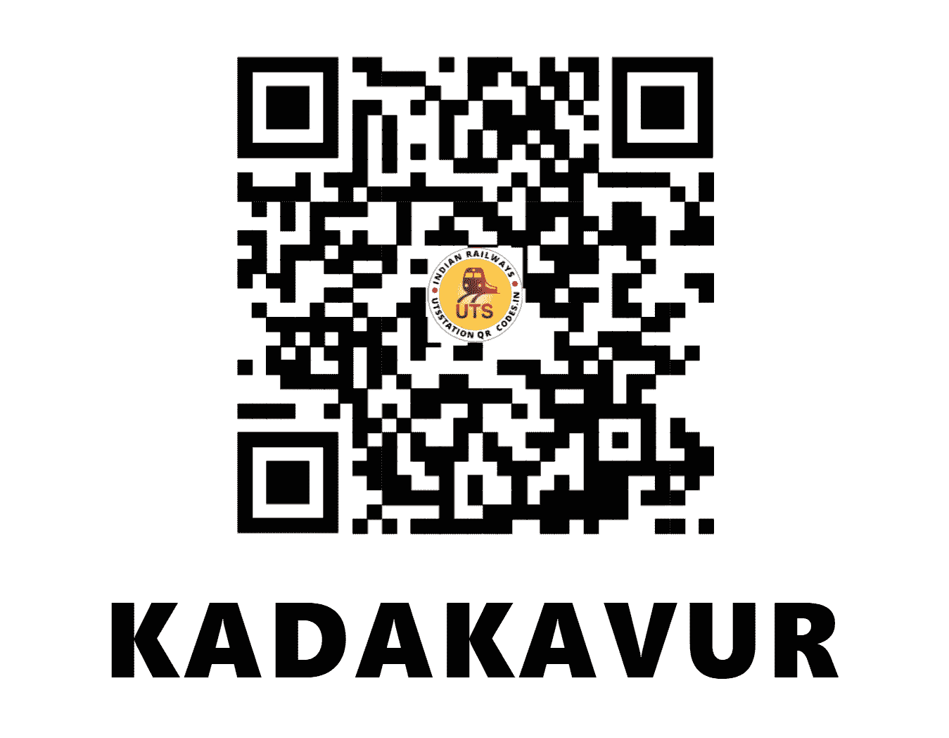 UTS QR Code for KADAKAVUR - KVU (SR - KERALA)