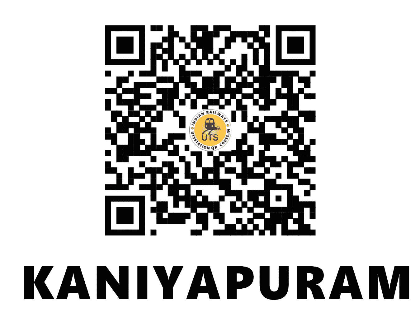 UTS QR Code for KANIYAPURAM - KXP (SR - KERALA)