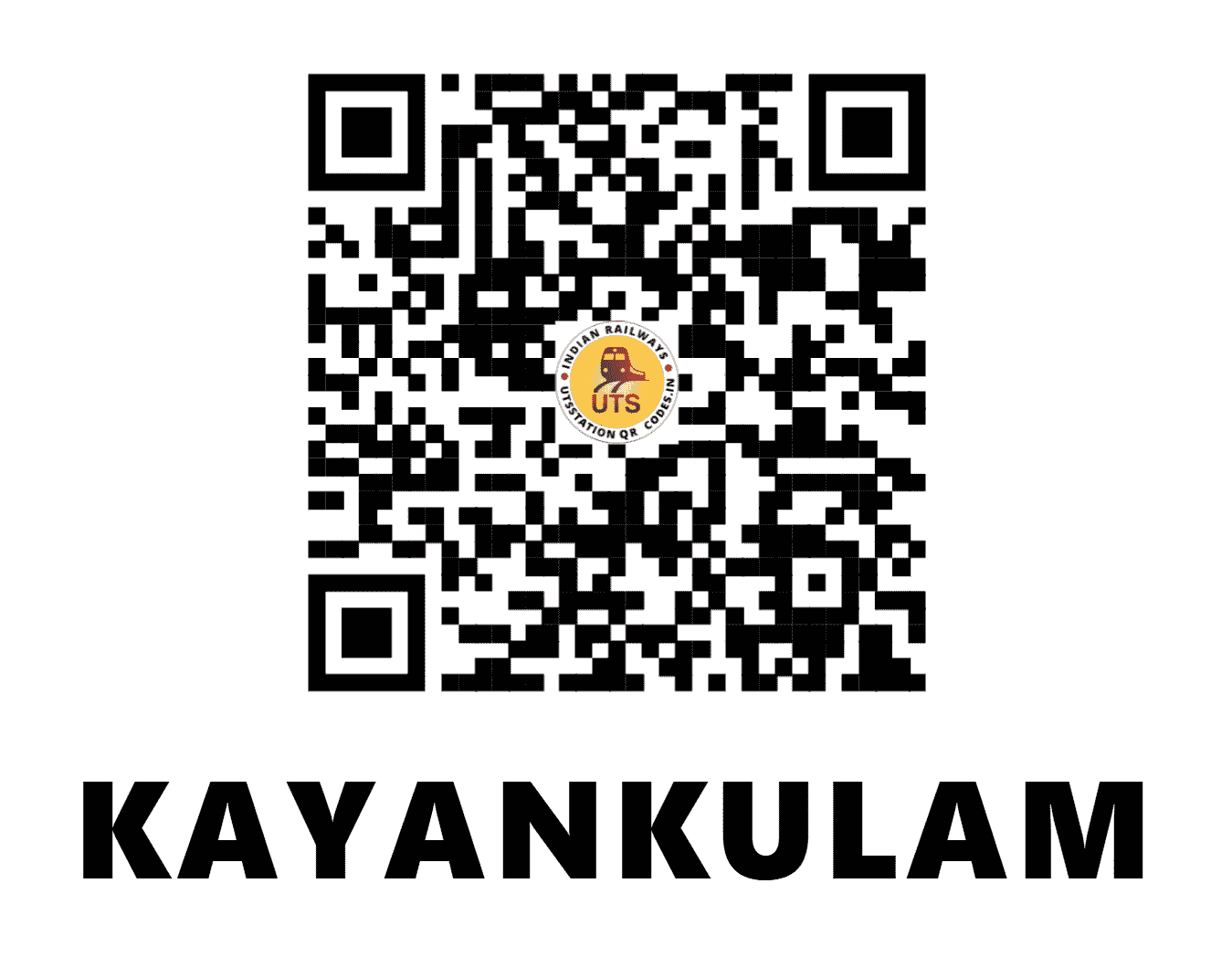 UTS QR Code for KAYANKULAM - KYJ (SR - KERALA)