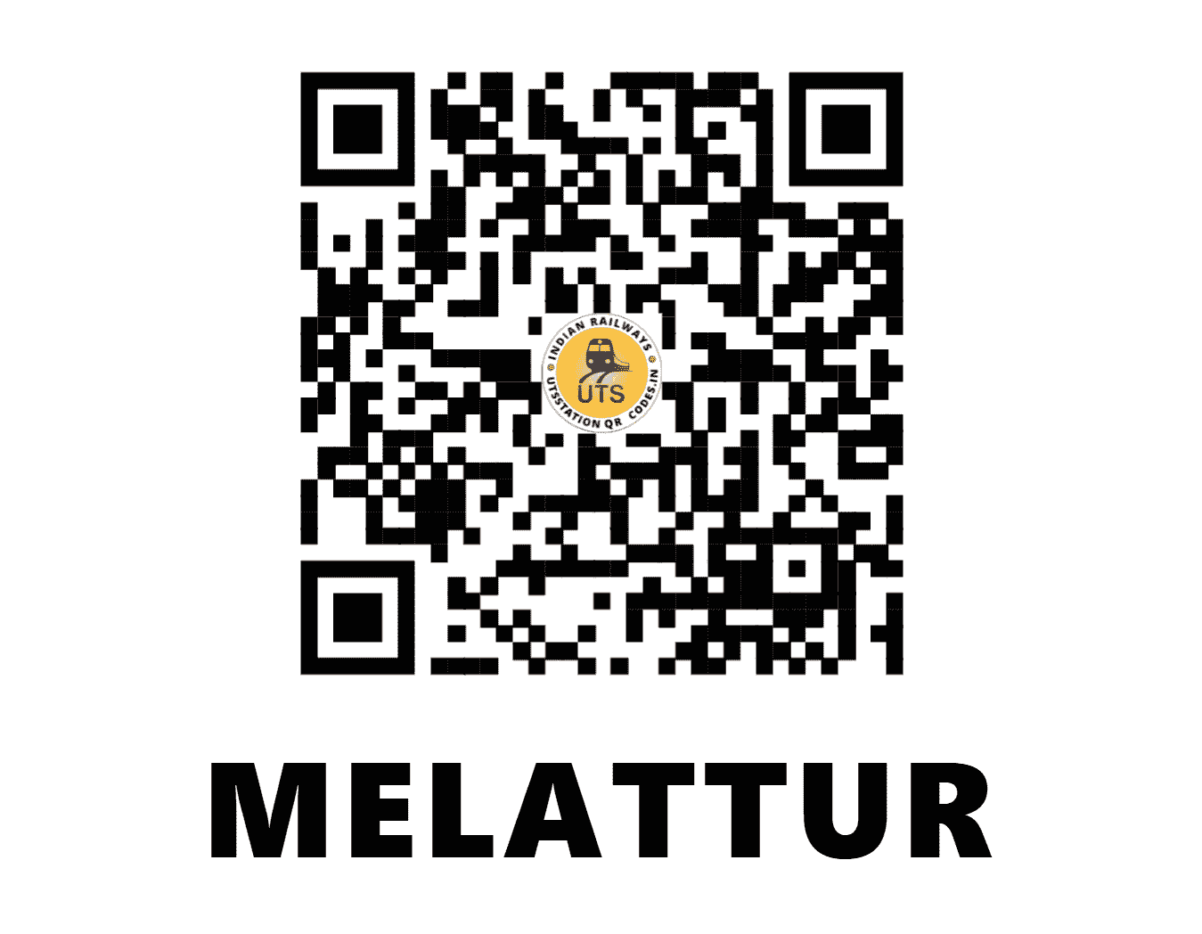 UTS QR Code for MELATTUR - MLTR (SR - KERALA)