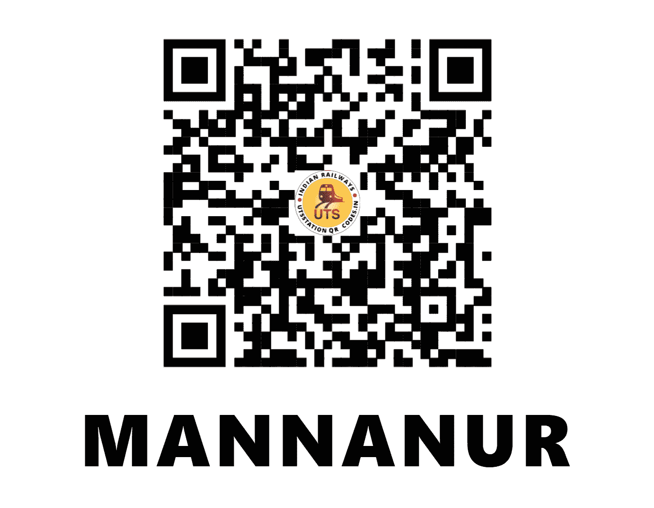 UTS QR Code for MANNANUR - MNUR (SR - KERALA)