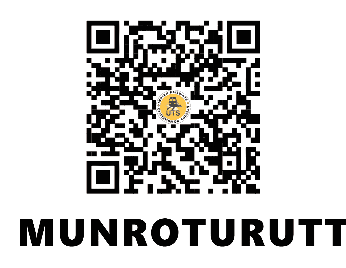 UTS QR Code for MUNROTURUTTU - MQO (SR - KERALA)