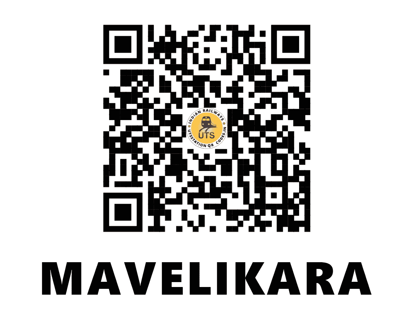 UTS QR Code for MAVELIKARA - MVLK (SR - KERALA)