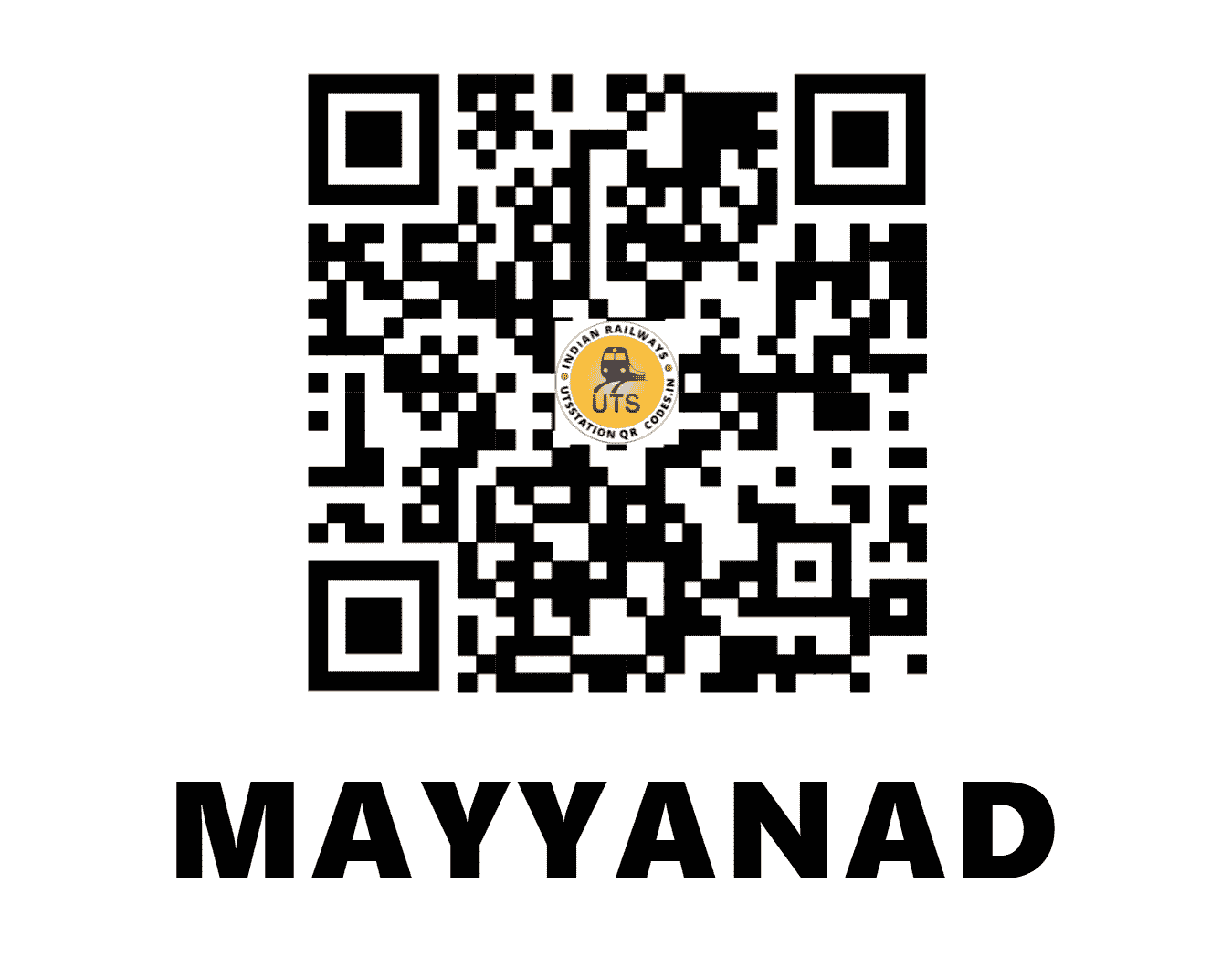 UTS QR Code for MAYYANAD - MYY (SR - KERALA)