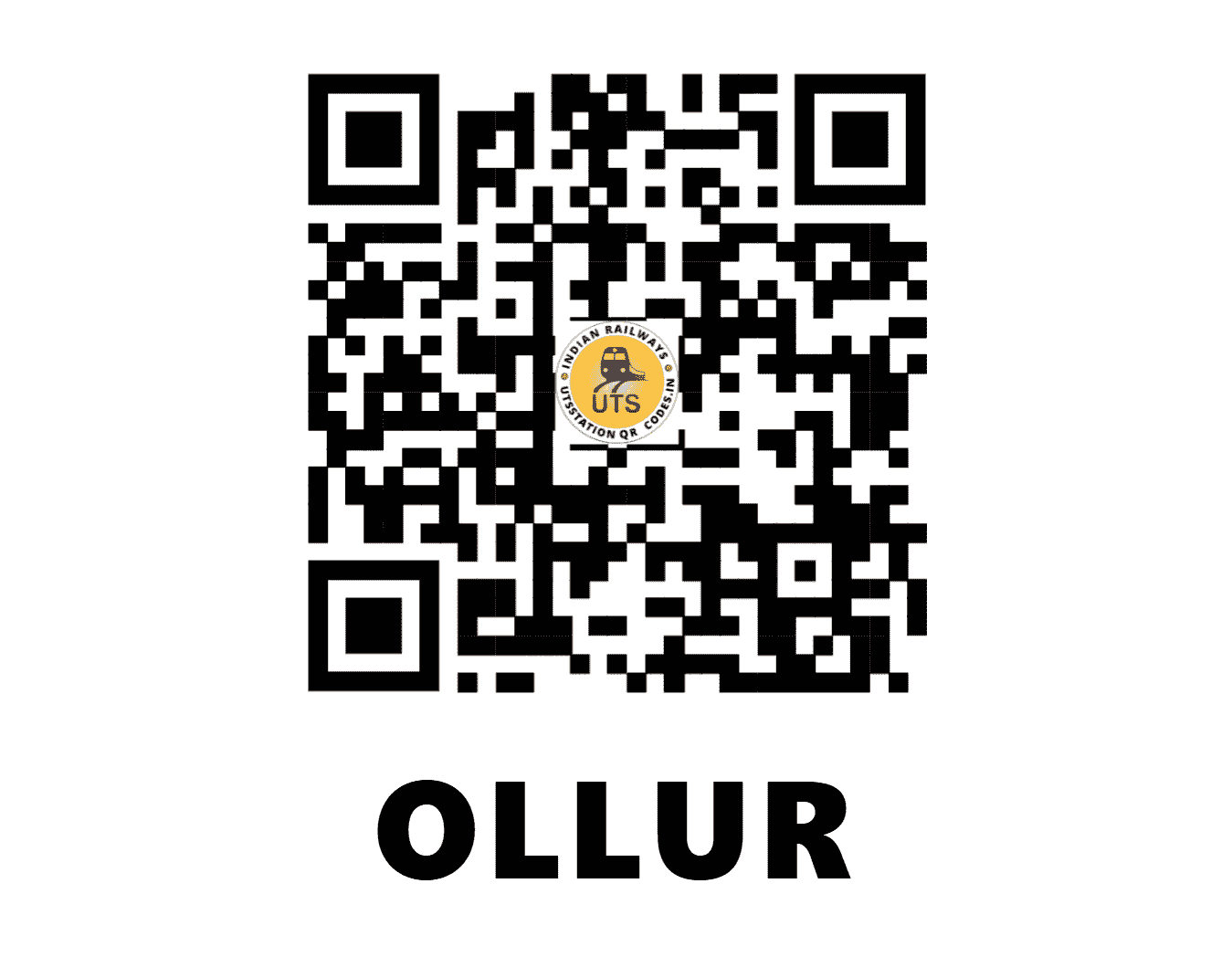 UTS QR Code for OLLUR - OLR (SR - KERALA)