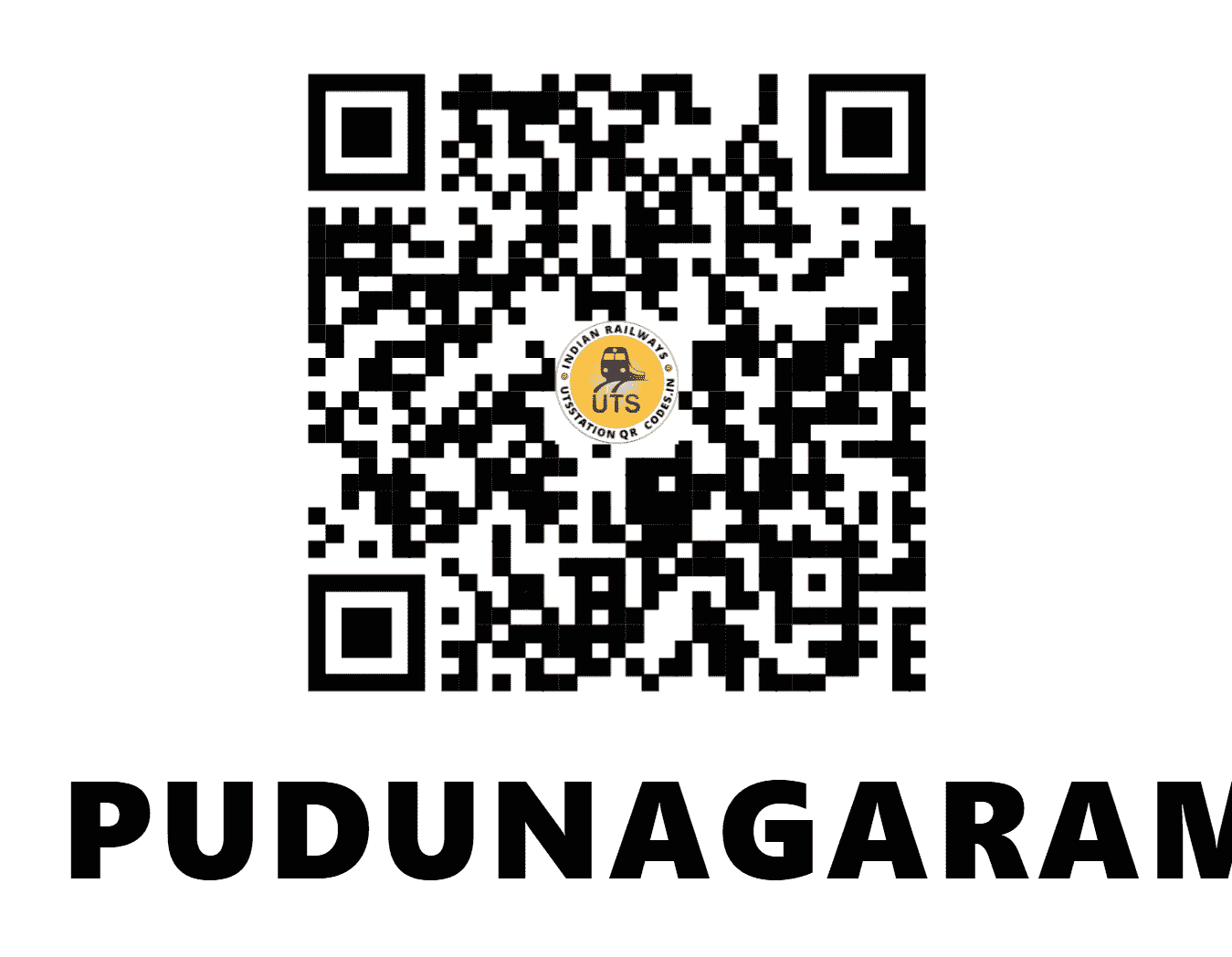 UTS QR Code for PUDUNAGARAM - PDGM (SR - KERALA)