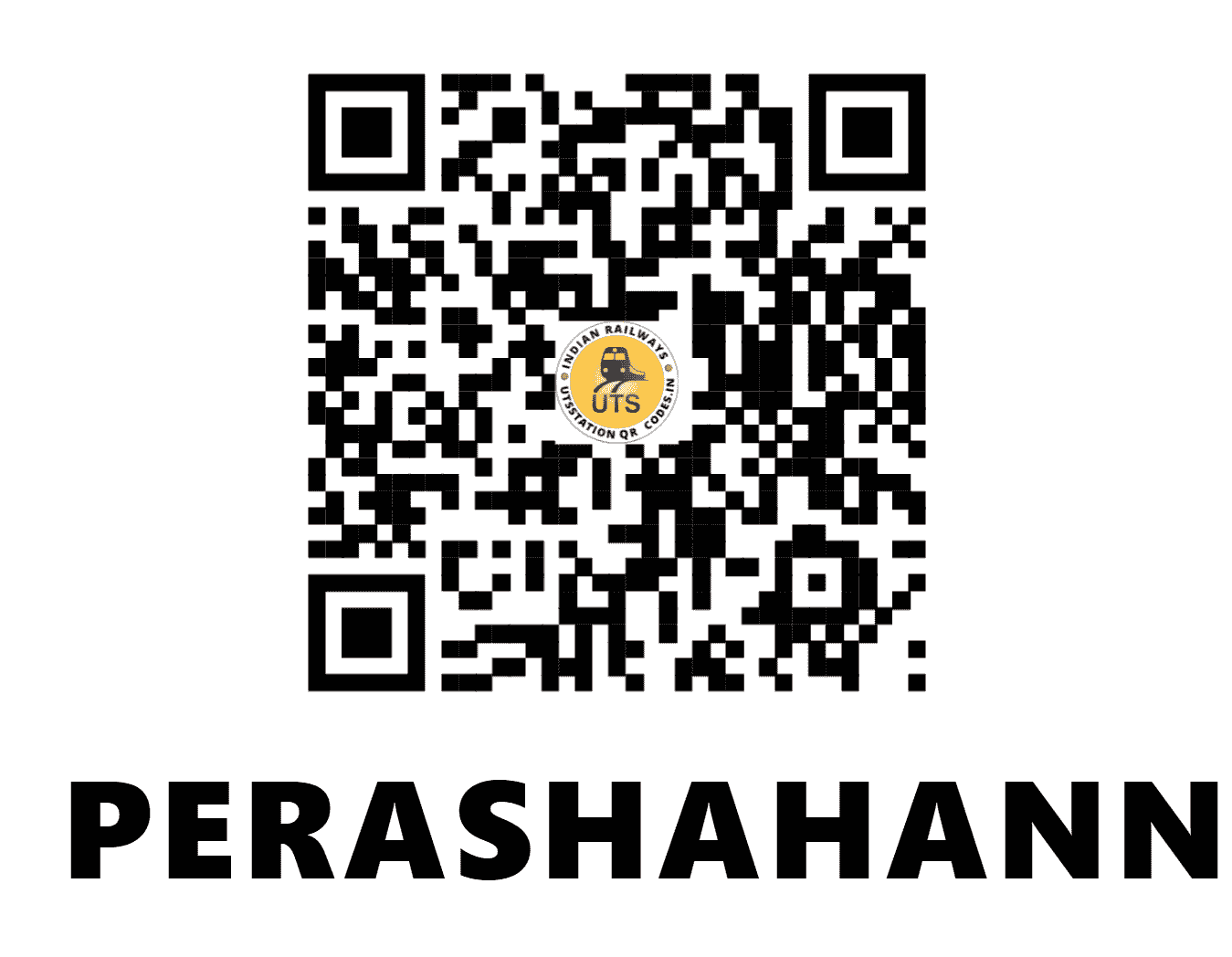 UTS QR Code for PERASHAHANNUR - PEU (SR - KERALA)