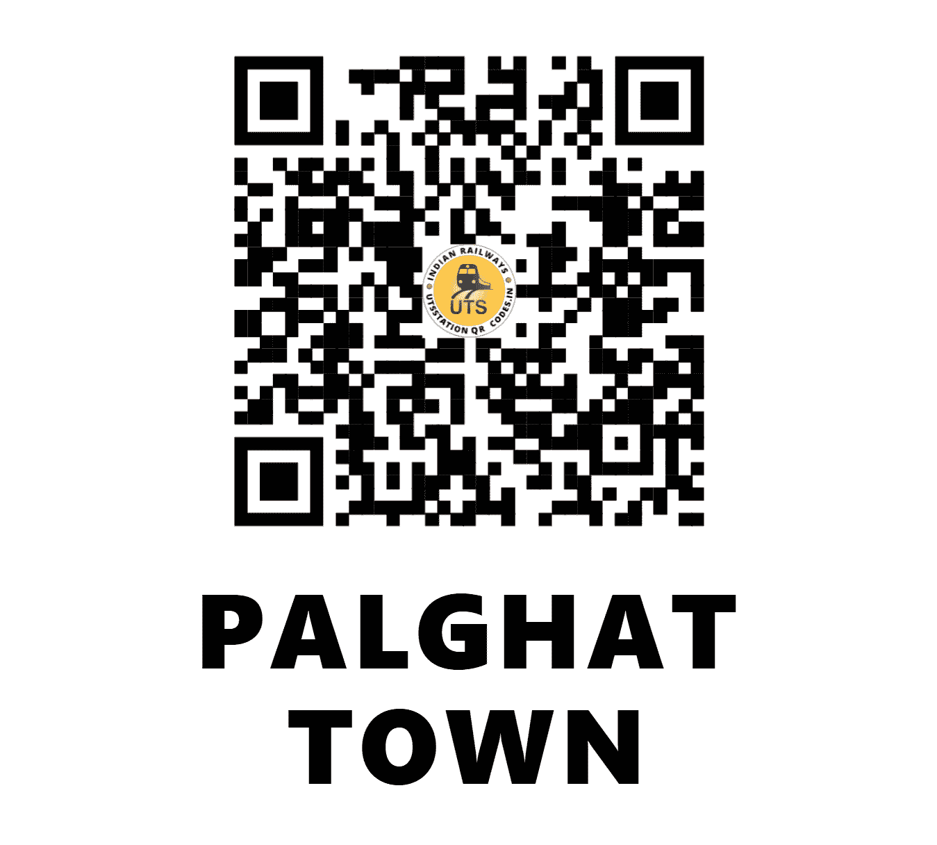 UTS QR Code for PALGHAT TOWN - PGTN (SR - KERALA)