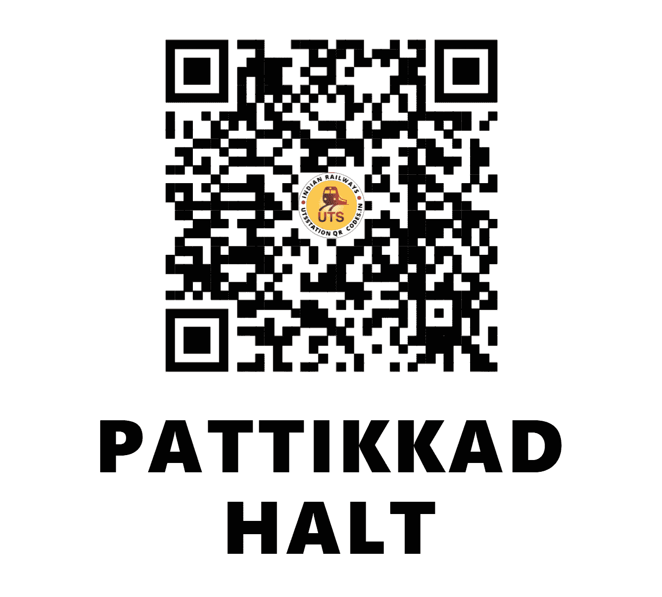 UTS QR Code for PATTIKKAD HALT - PKQ (SR - KERALA)