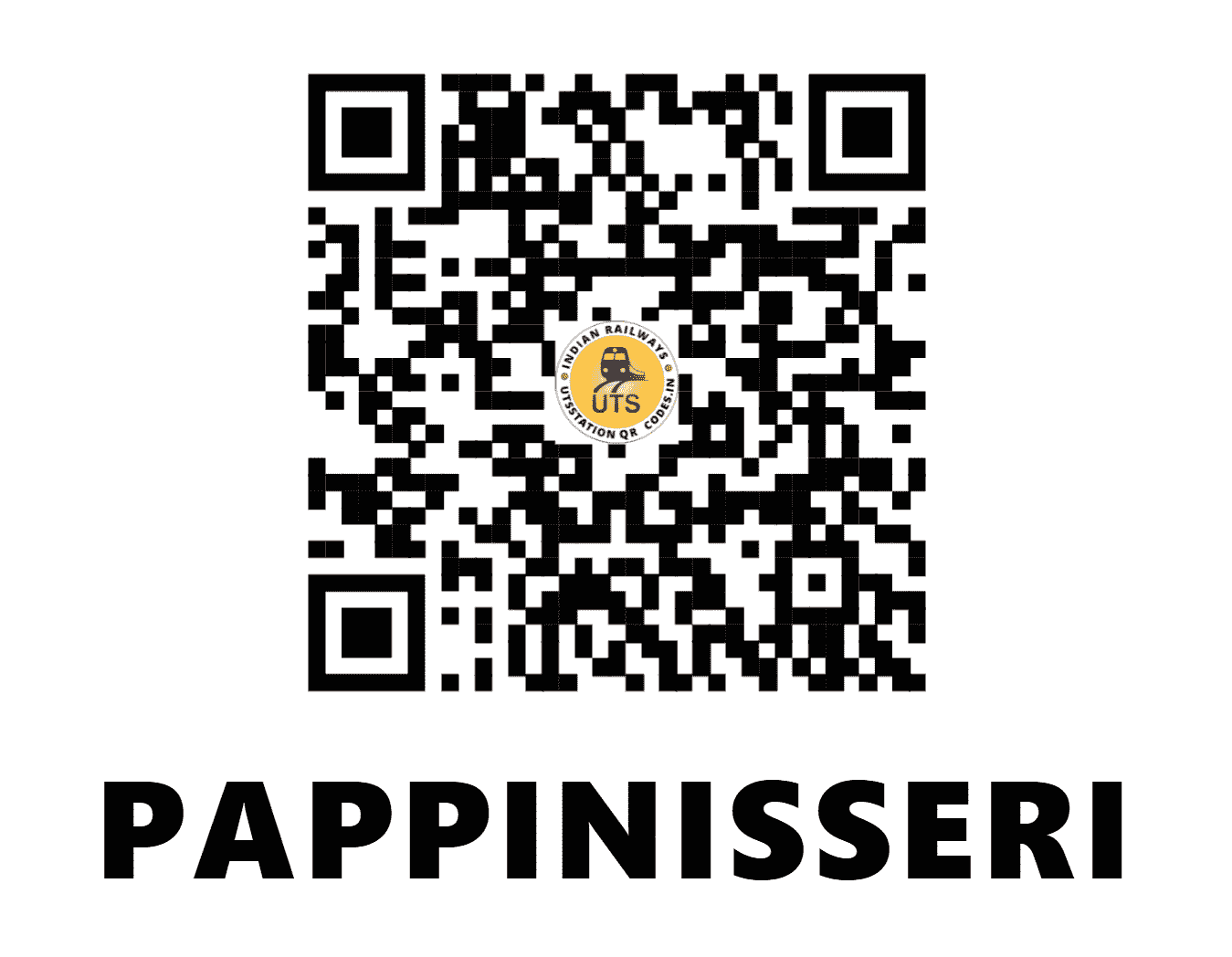 UTS QR Code for PAPPINISSERI - PPNS (SR - KERALA)