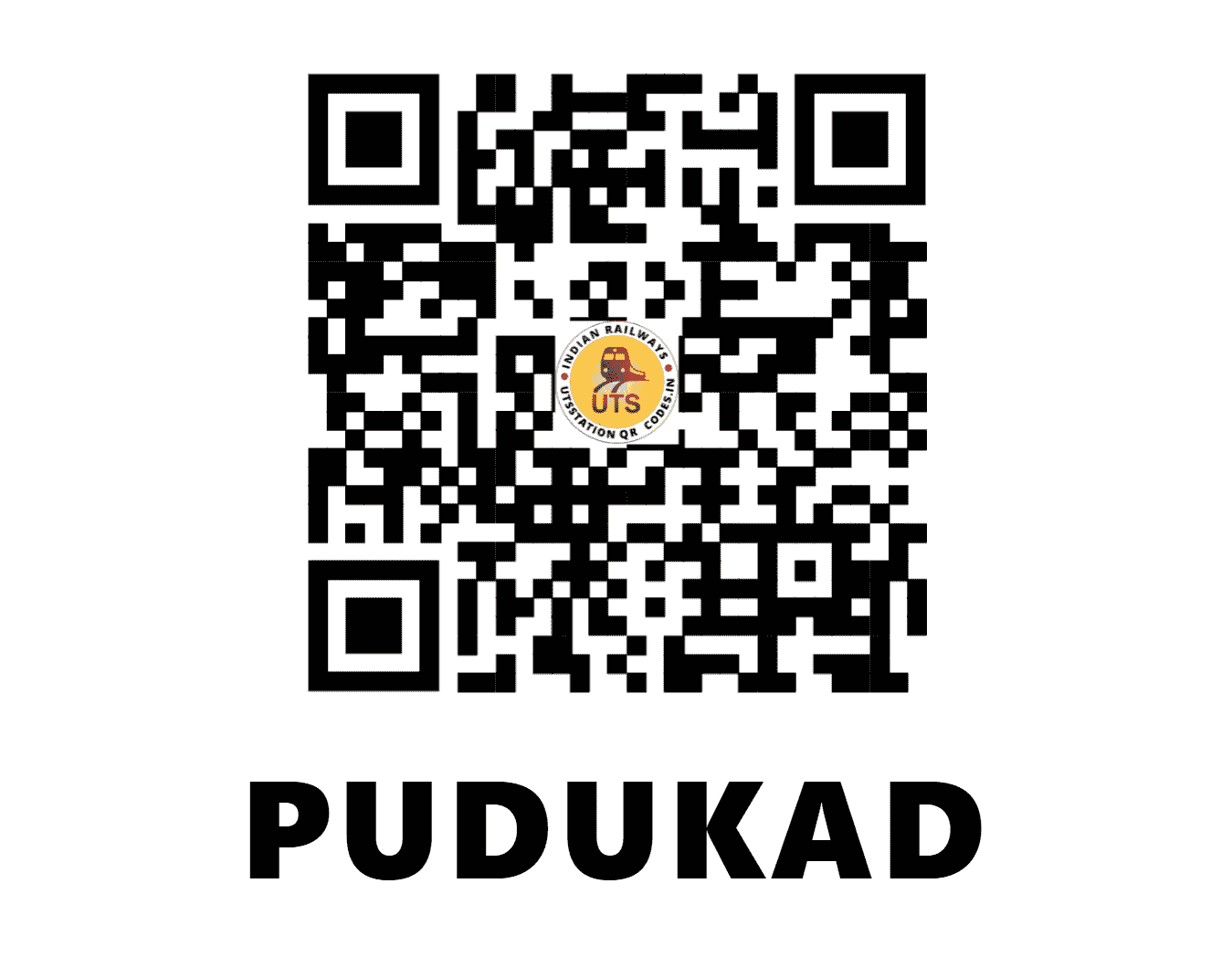 UTS QR Code for PUDUKAD - PUK (SR - KERALA)