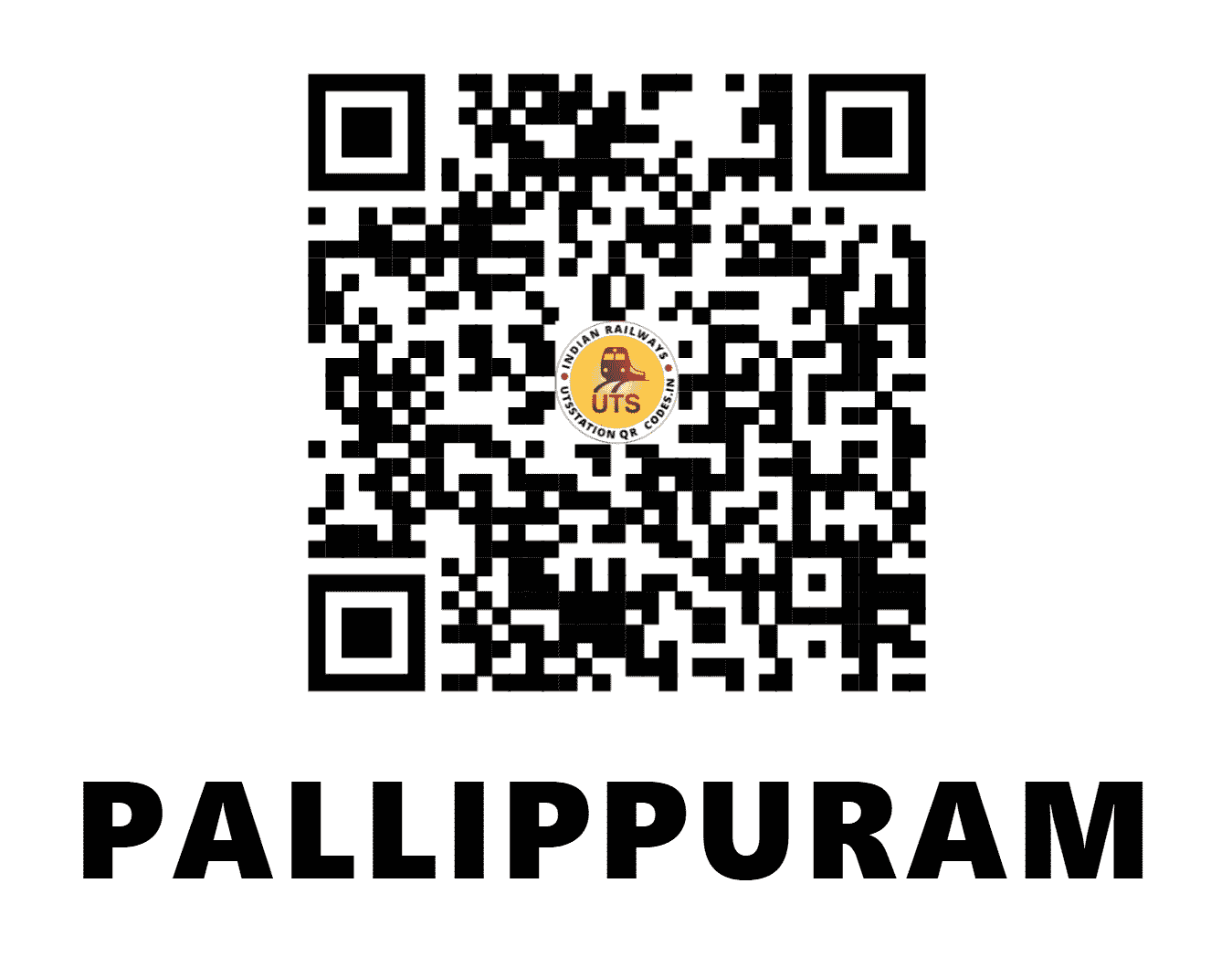 UTS QR Code for PALLIPPURAM - PUM (SR - KERALA)