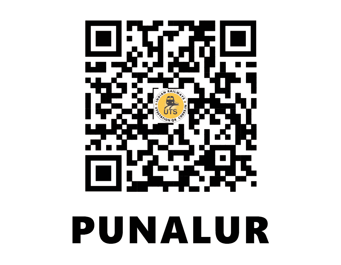 UTS QR Code for PUNALUR - PUU (SR - KERALA)