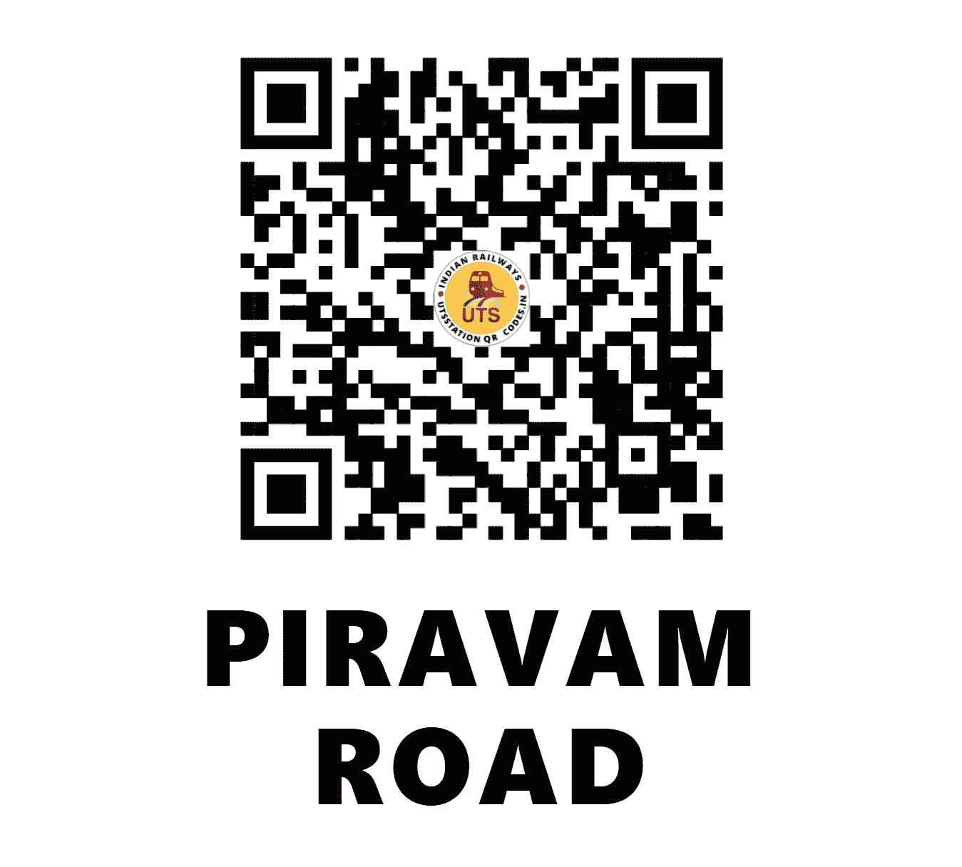 UTS QR Code for PIRAVAM ROAD - PVRD (SR - KERALA)