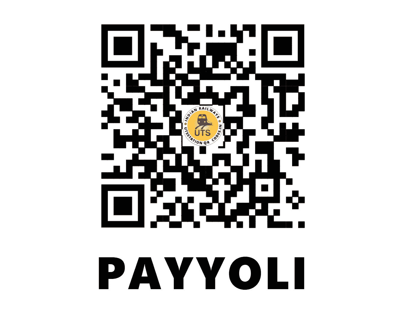 UTS QR Code for PAYYOLI - PYOL (SR - KERALA)