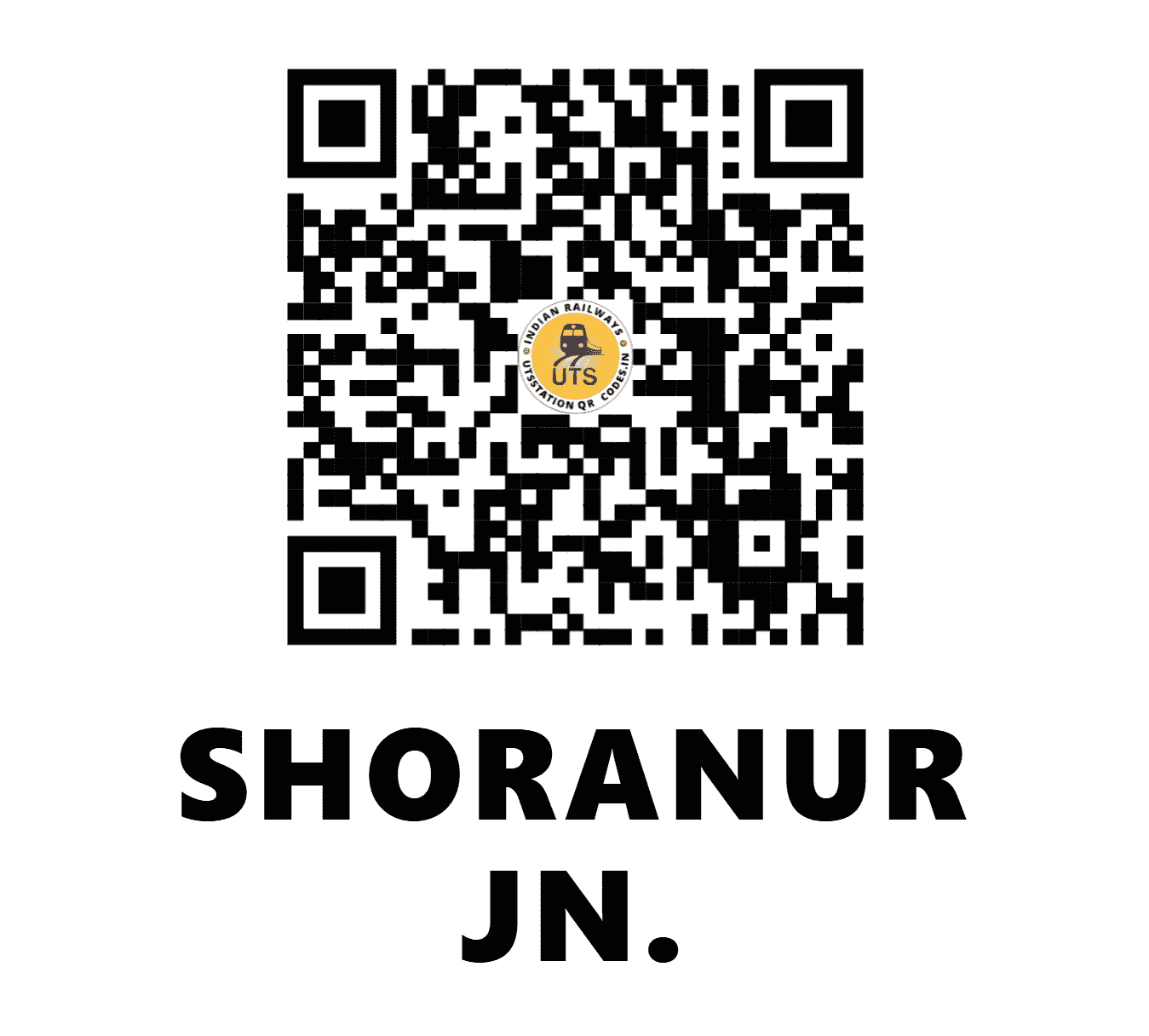 UTS QR Code for SHORANUR JN. - SRR (SR - KERALA)