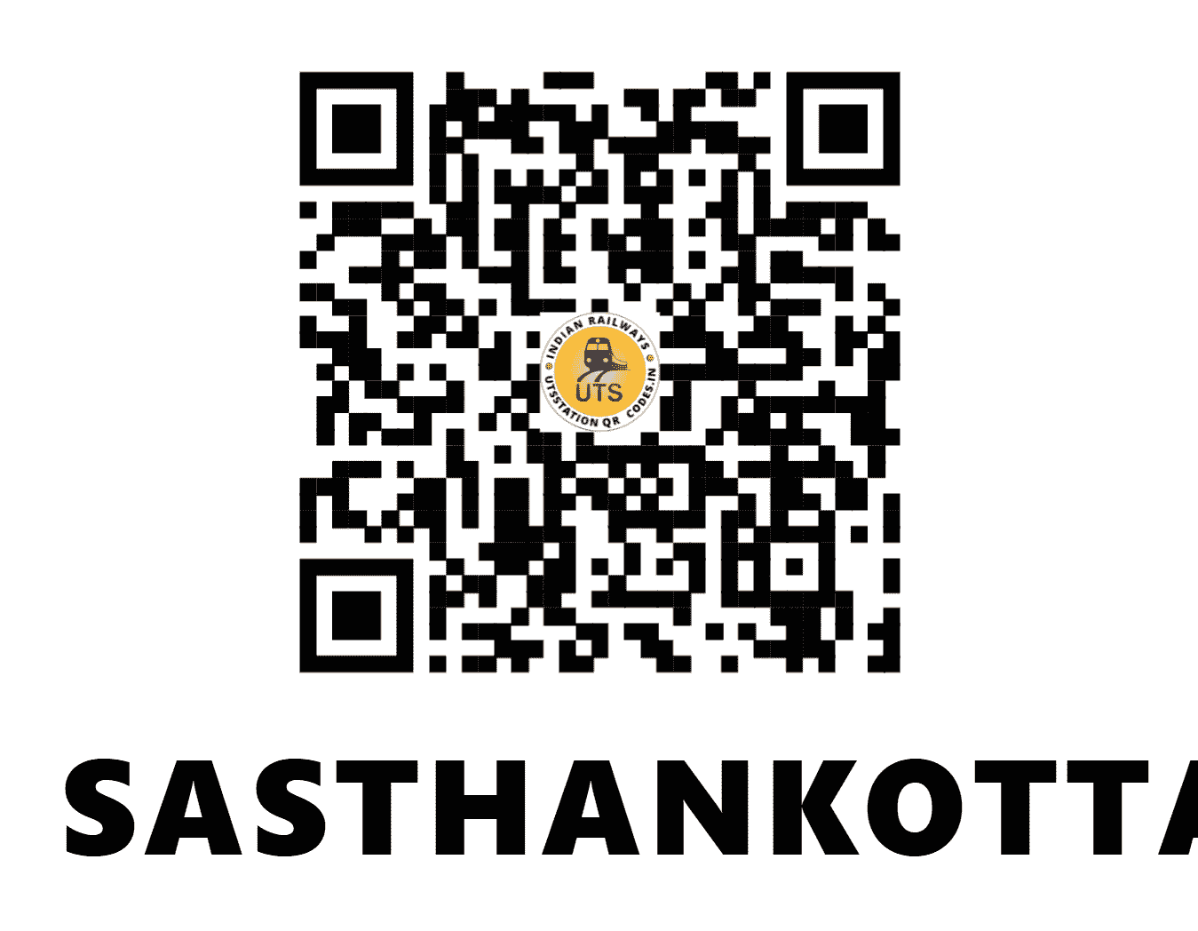 UTS QR Code for SASTHANKOTTA - STKT (SR - KERALA)
