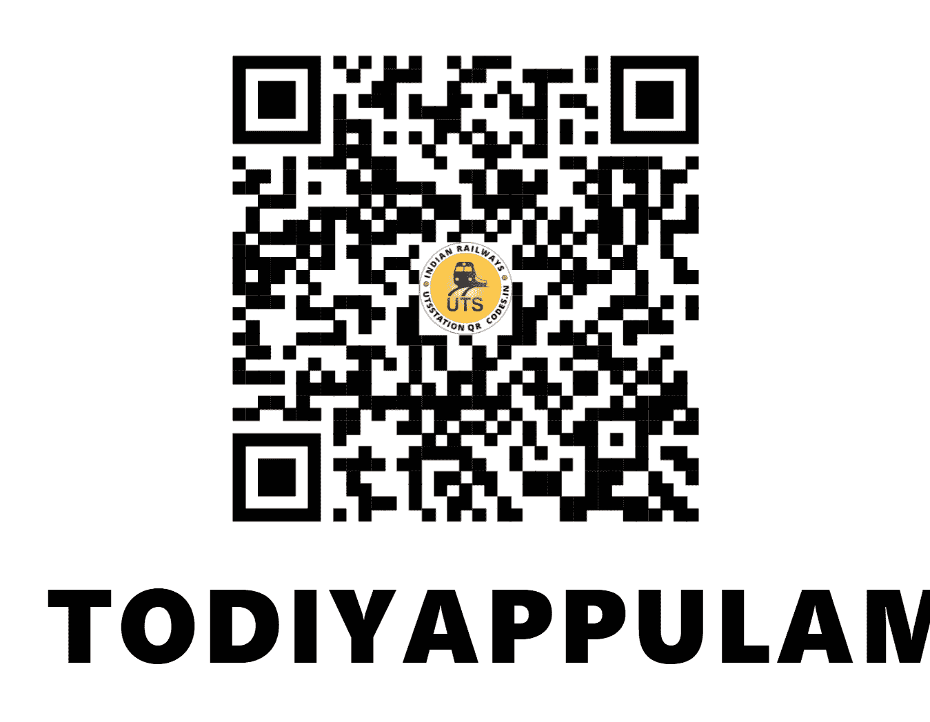 UTS QR Code for TODIYAPPULAM - TDPM (SR - KERALA)