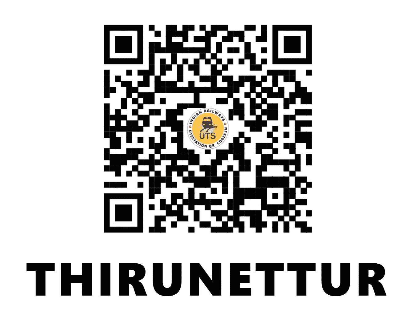 UTS QR Code for THIRUNETTUR - TNU (SR - KERALA)