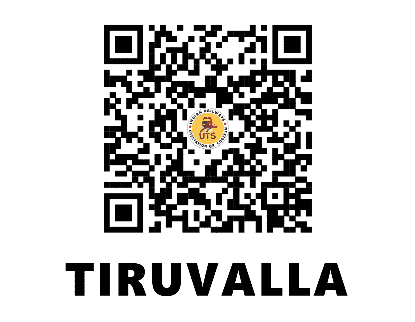 UTS QR Code for TIRUVALLA - TRVL (SR - KERALA)