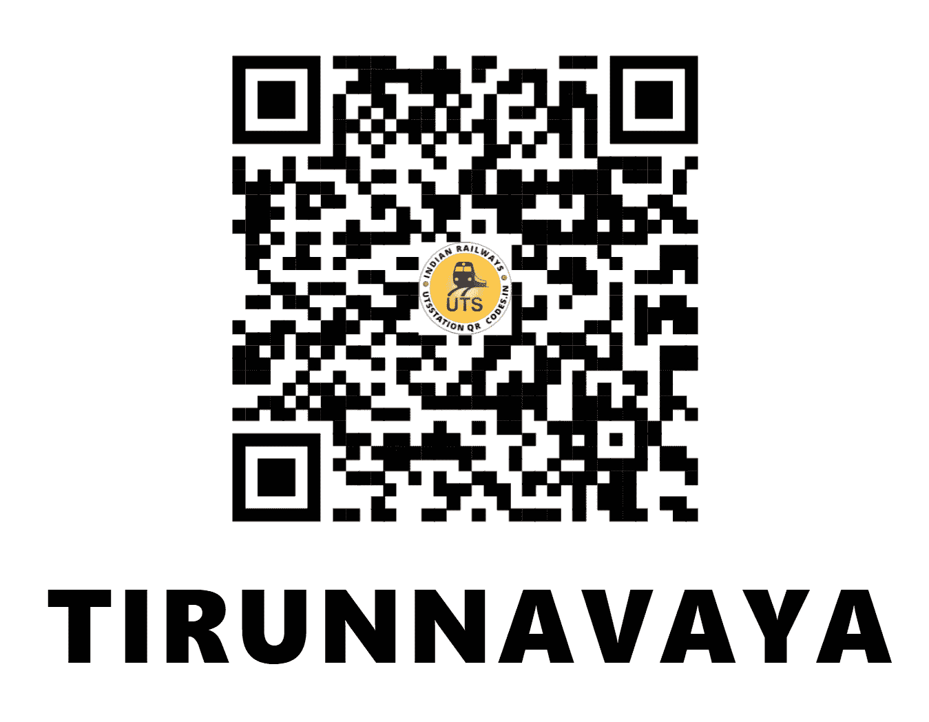 UTS QR Code for TIRUNNAVAYA - TUA (SR - KERALA)