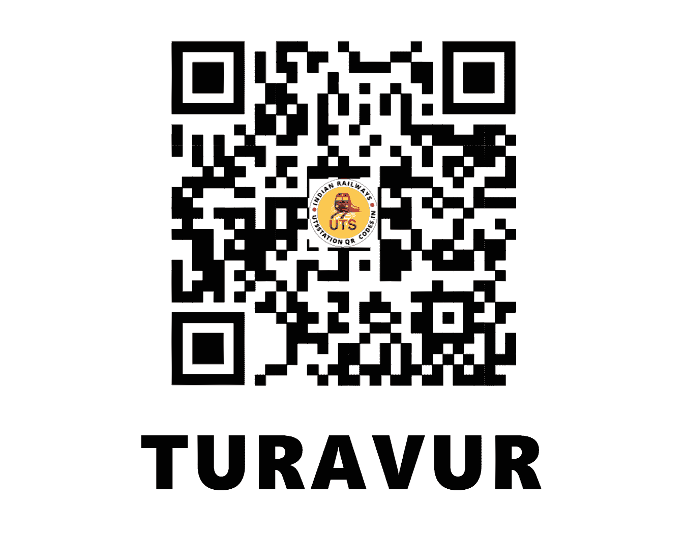 UTS QR Code for TURAVUR - TUVR (SR - KERALA)