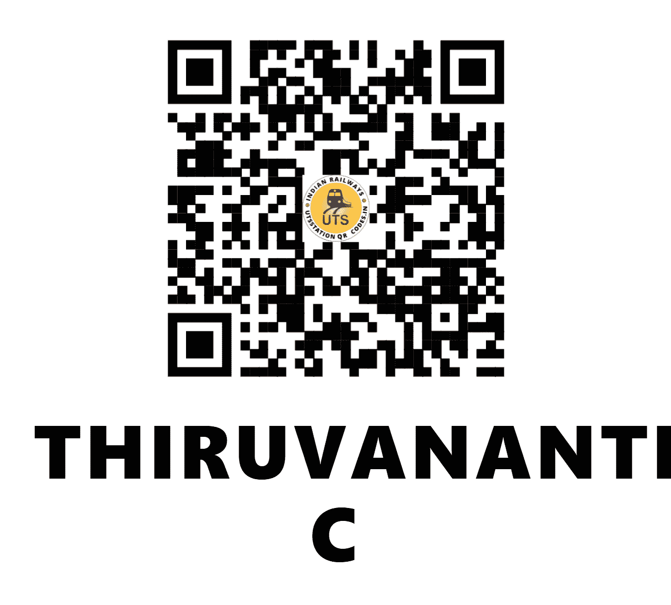 UTS QR Code for THIRUVANANTHAPURAM C - TVC (SR - KERALA)