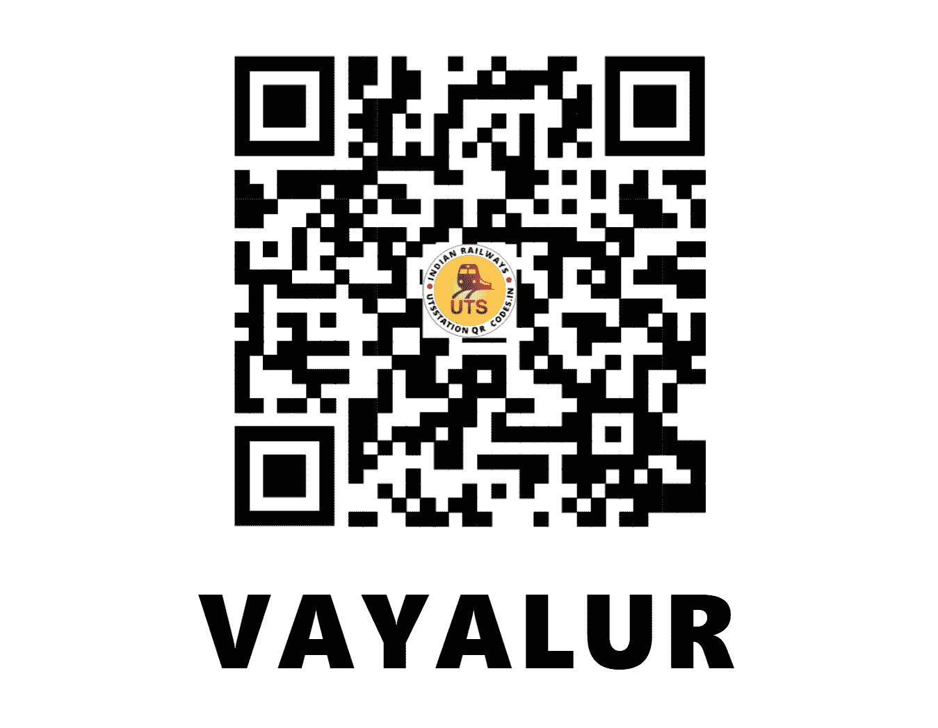 UTS QR Code for VAYALUR - VAY (SR - KERALA)