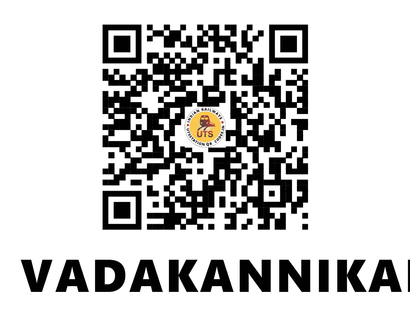 UTS QR Code for VADAKANNIKAPURAM - VDK (SR - KERALA)