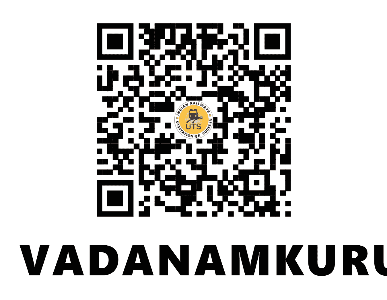 UTS QR Code for VADANAMKURUSHSHI - VDKS (SR - KERALA)