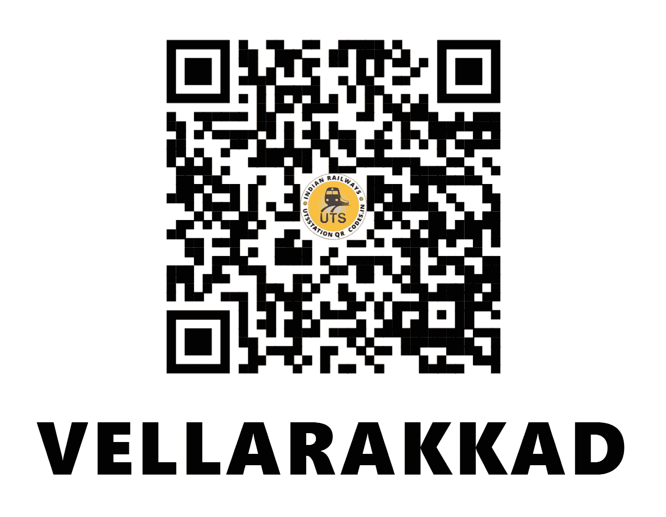 UTS QR Code for VELLARAKKAD - VEK (SR - KERALA)
