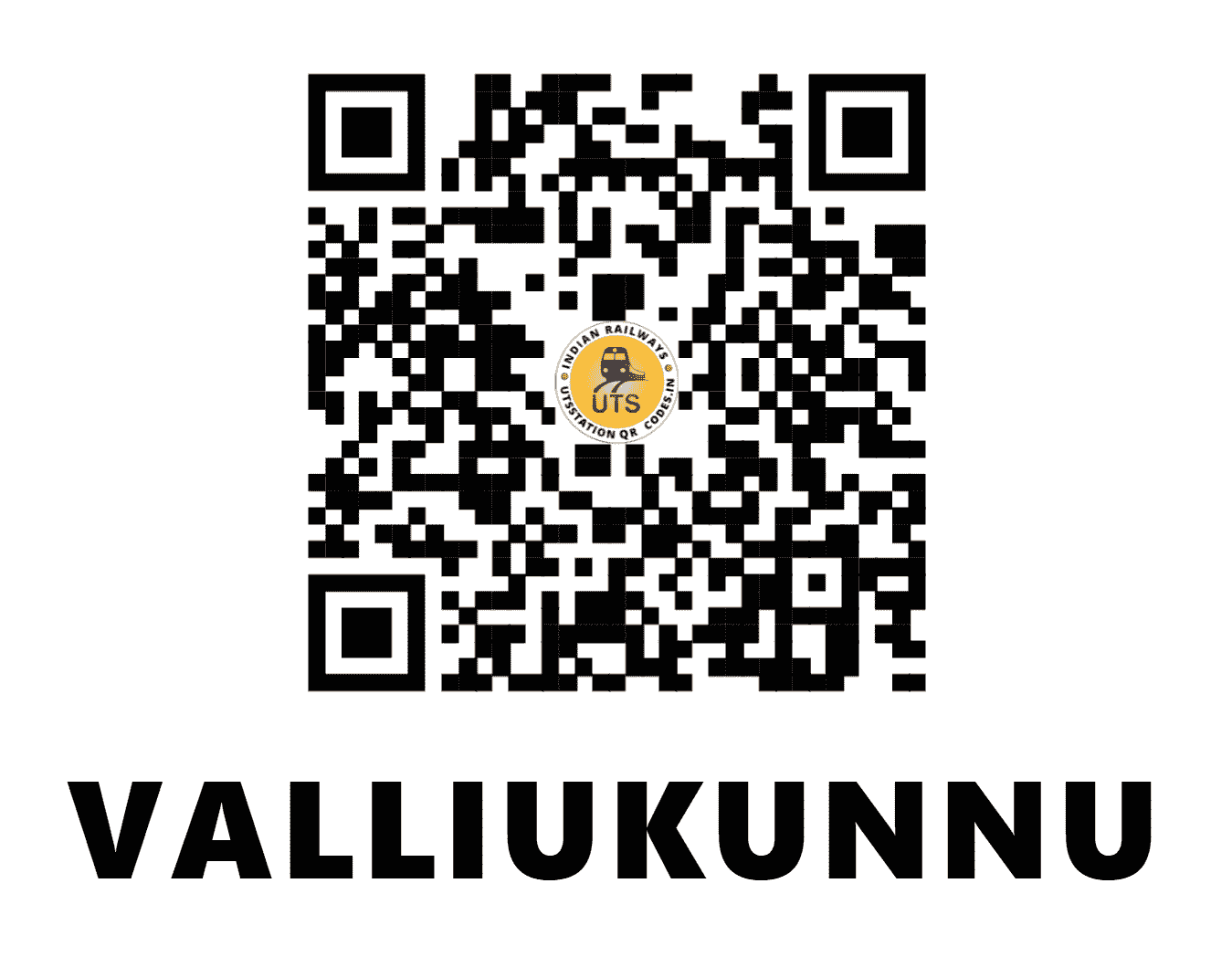 UTS QR Code for VALLIUKUNNU - VLI (SR - KERALA)