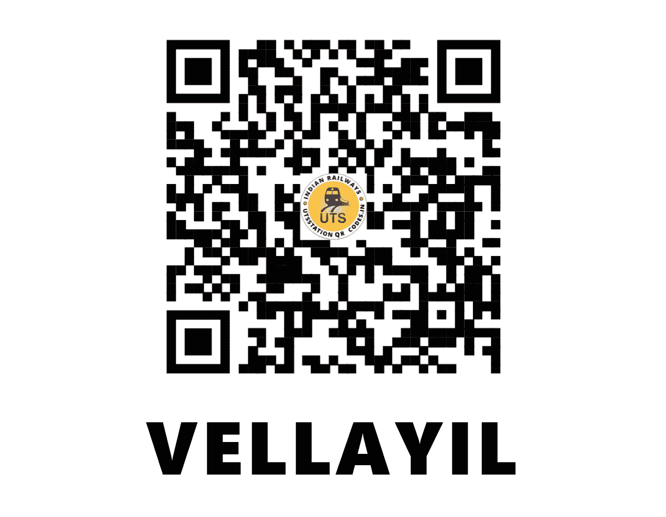 UTS QR Code for VELLAYIL - VLL (SR - KERALA)