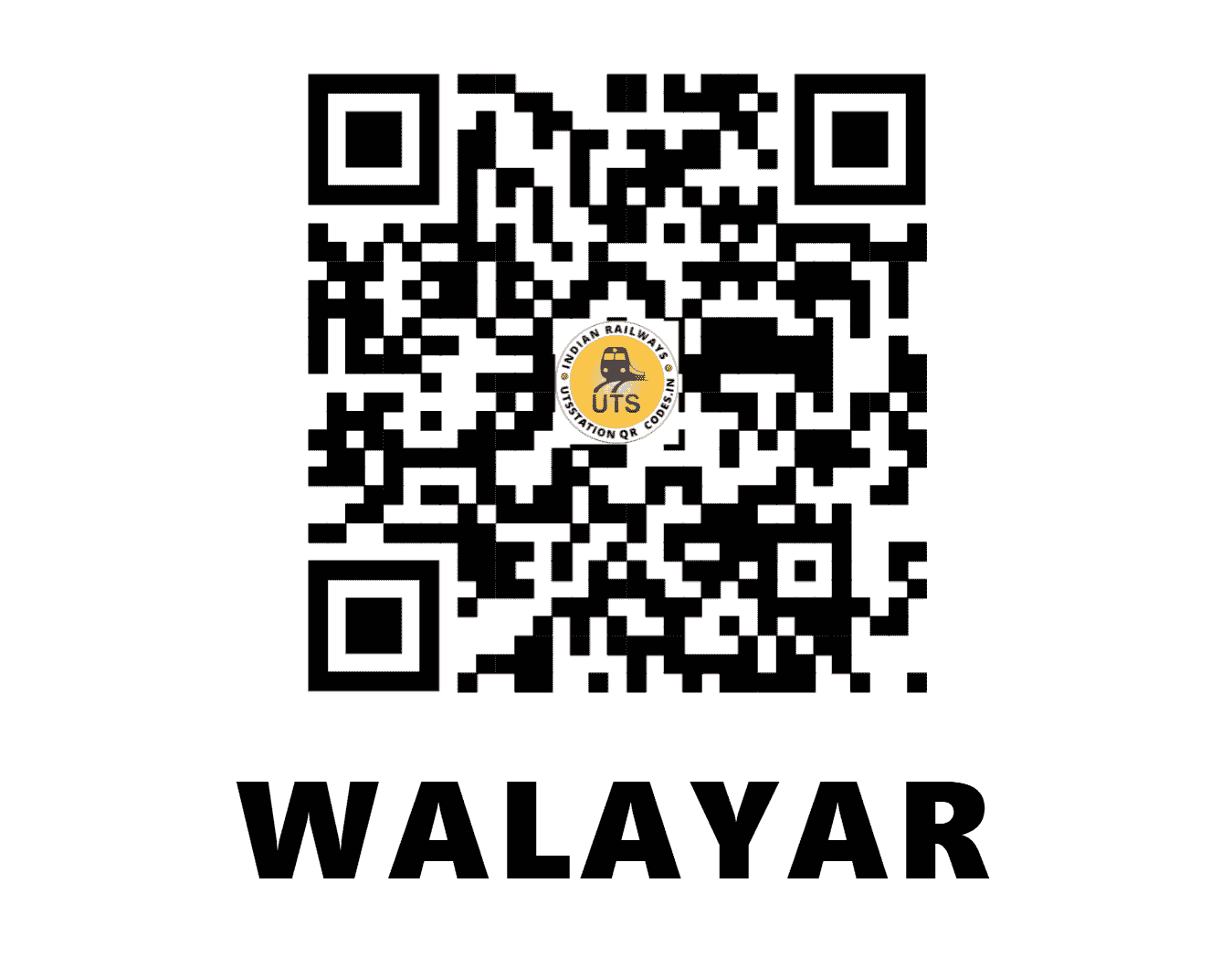 UTS QR Code for WALAYAR - WRA (SR - KERALA)