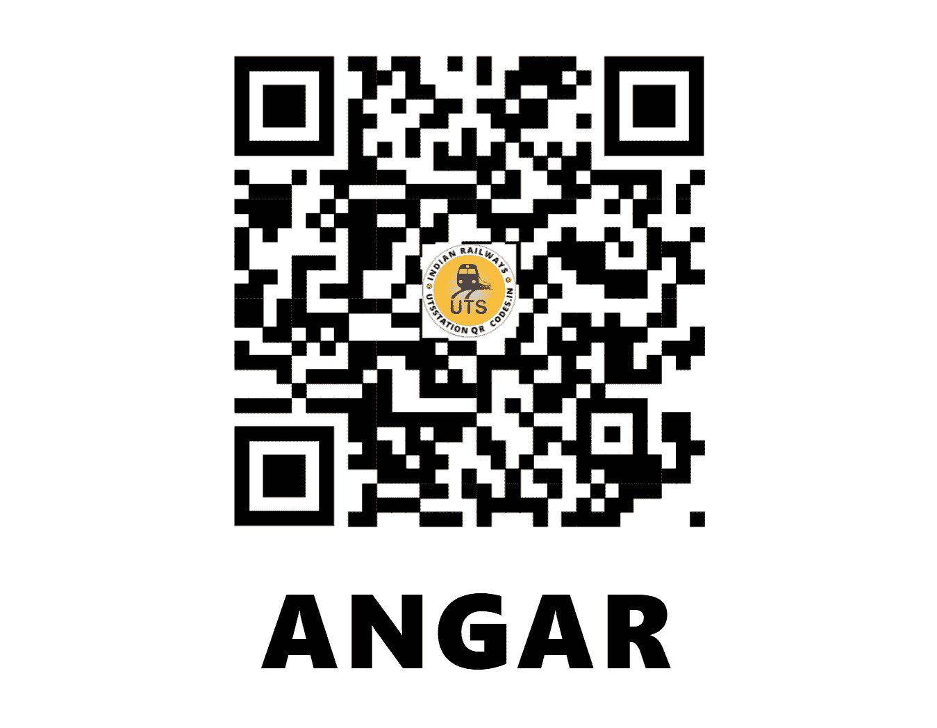 UTS QR Code for ANGAR - AAG (CR - MAHARASHTRA)