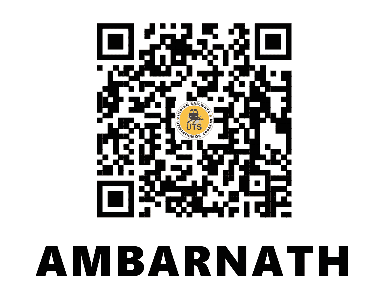 UTS QR Code for AMBARNATH - ABH (CR - MAHARASHTRA)