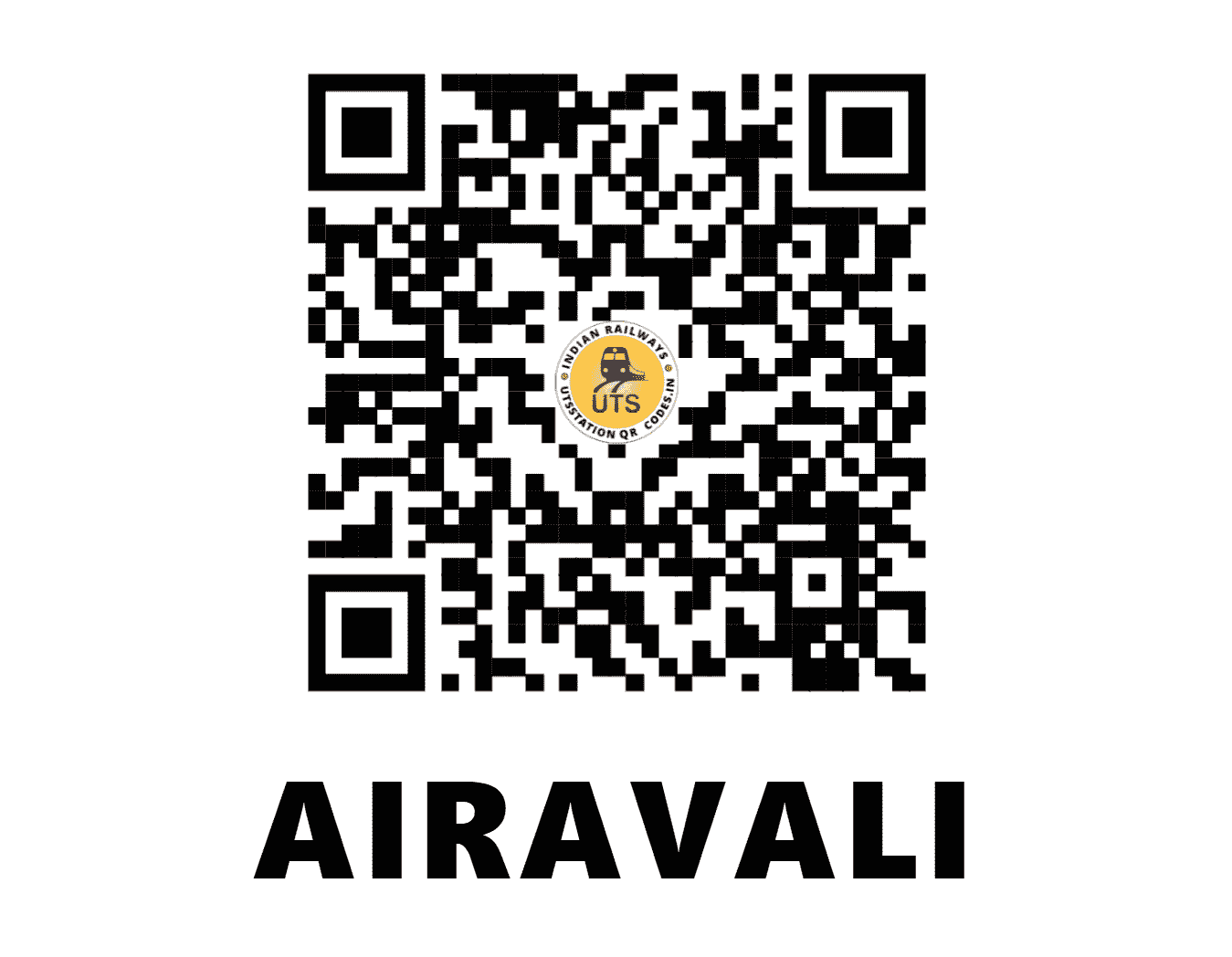 UTS QR Code for AIRAVALI - AIRL (CR - MAHARASHTRA)
