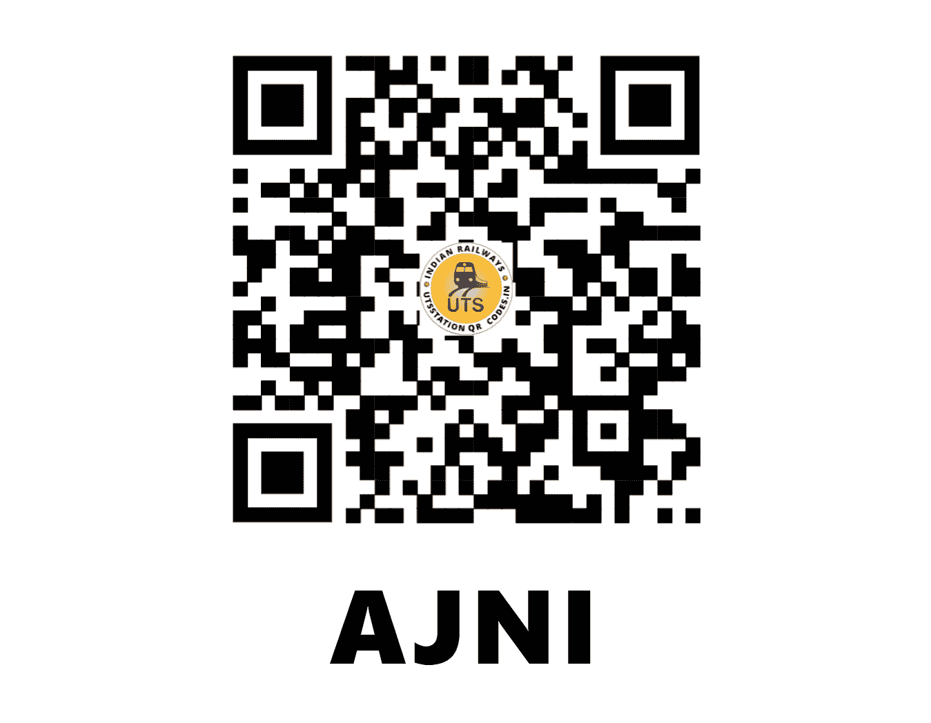UTS QR Code for AJNI - AJNI (CR - MAHARASHTRA)
