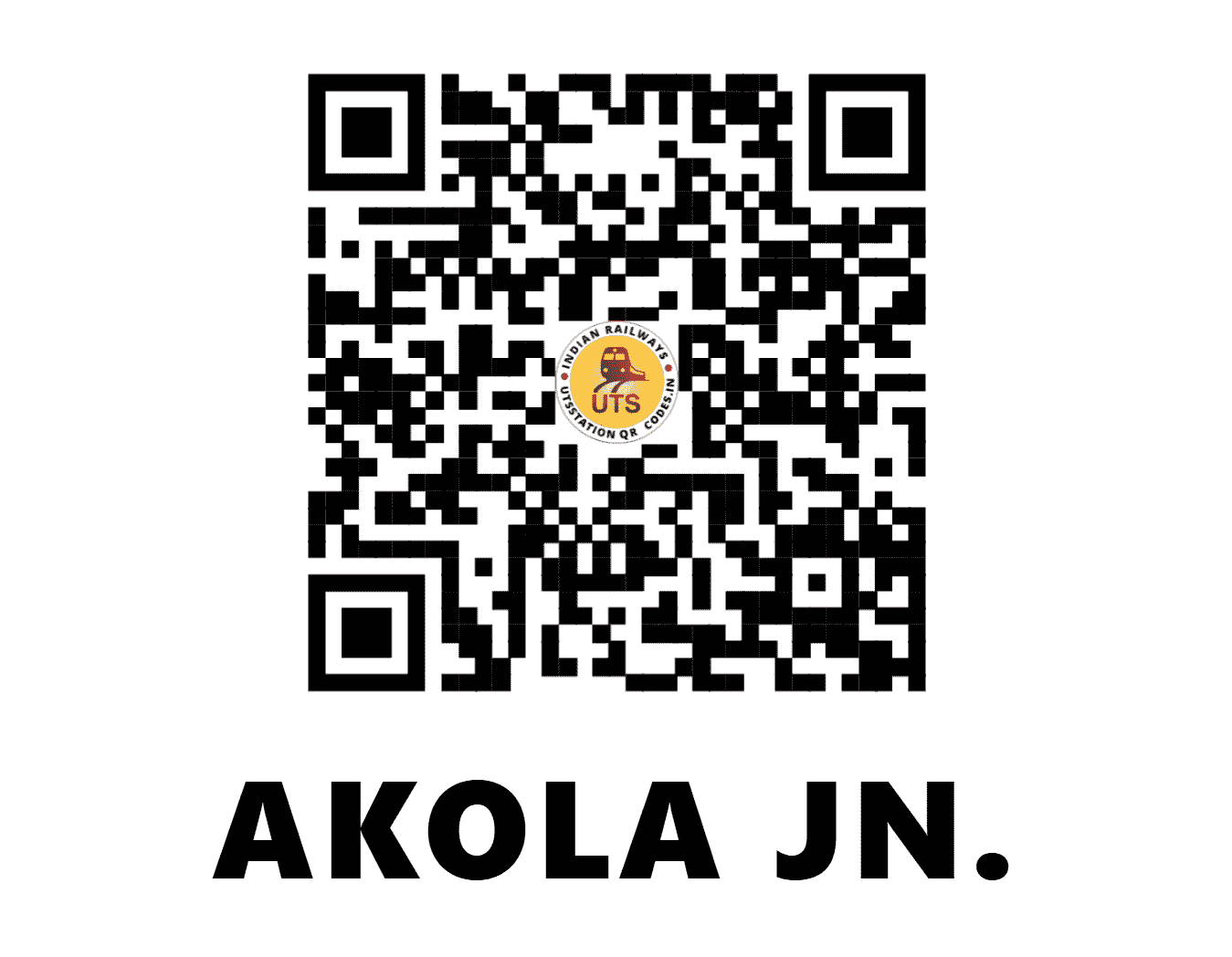 UTS QR Code for AKOLA JN. - AK (CR - MAHARASHTRA)